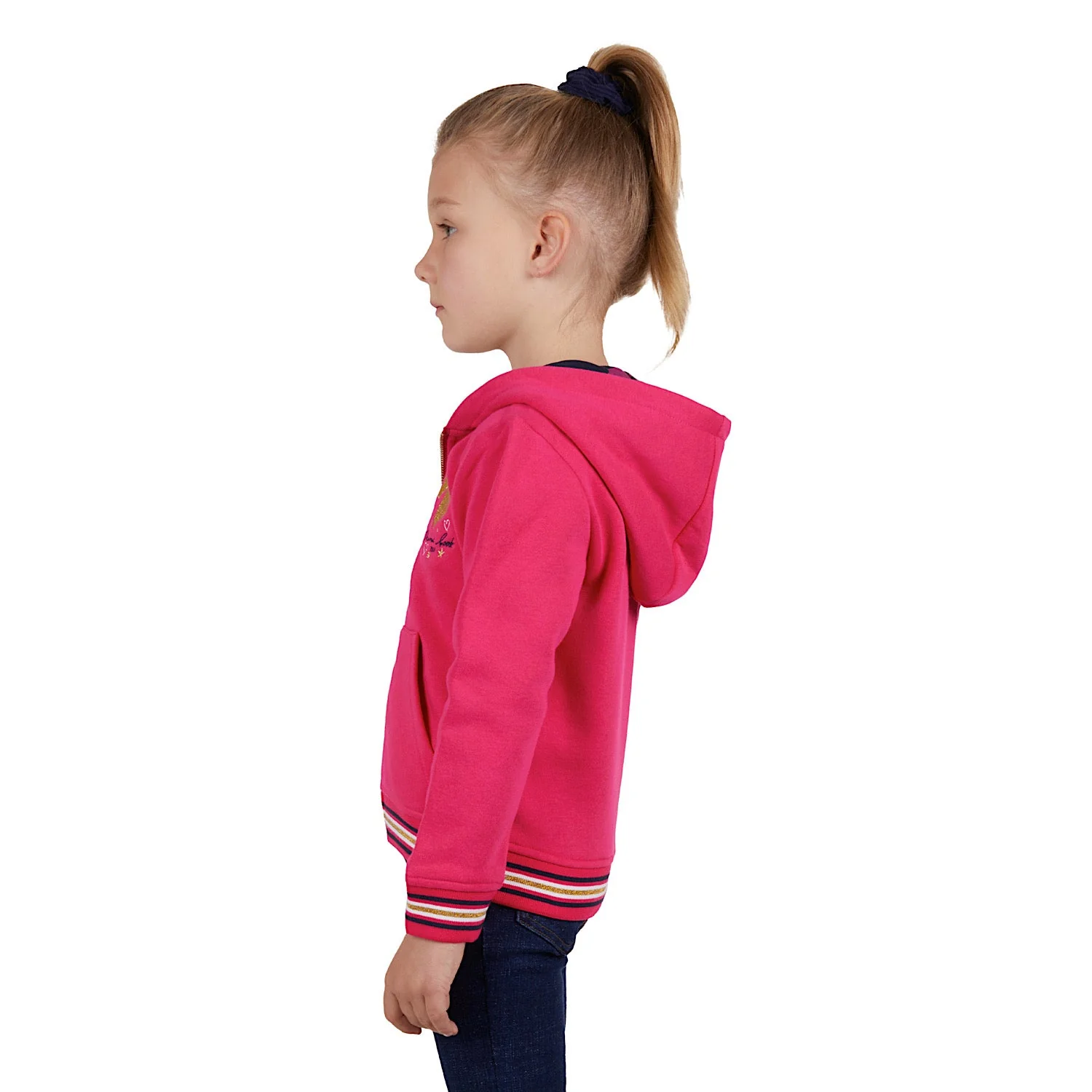 Thomas Cook Girls Chelsea Zip Up Hoodie Bright Rose - Image 2