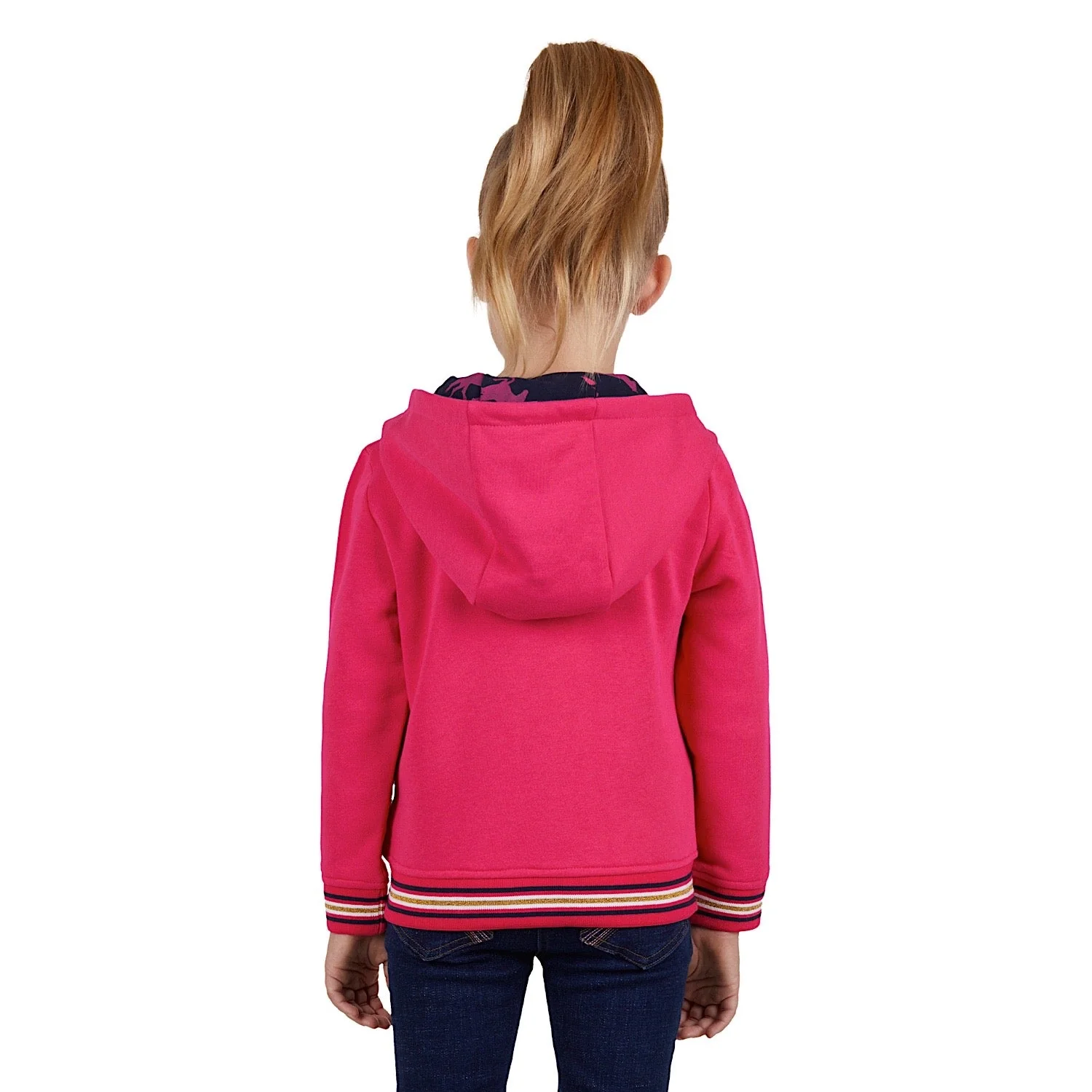 Thomas Cook Girls Chelsea Zip Up Hoodie Bright Rose - Image 3