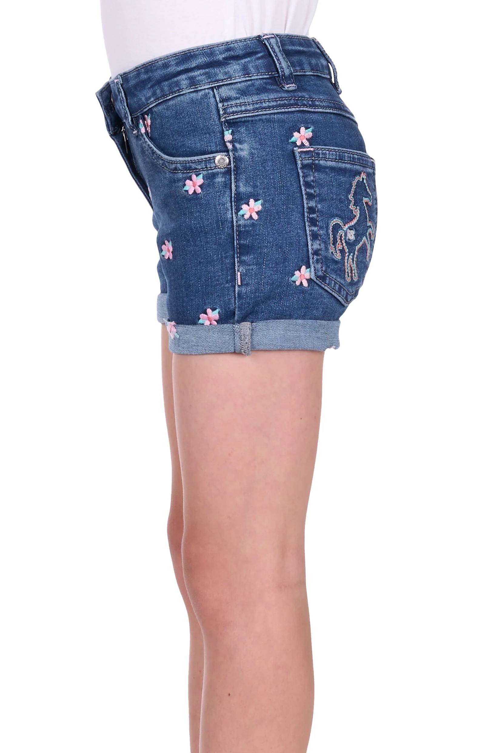 Thomas Cook Girl's Hailey Denim Short - Mid Wash - Image 2