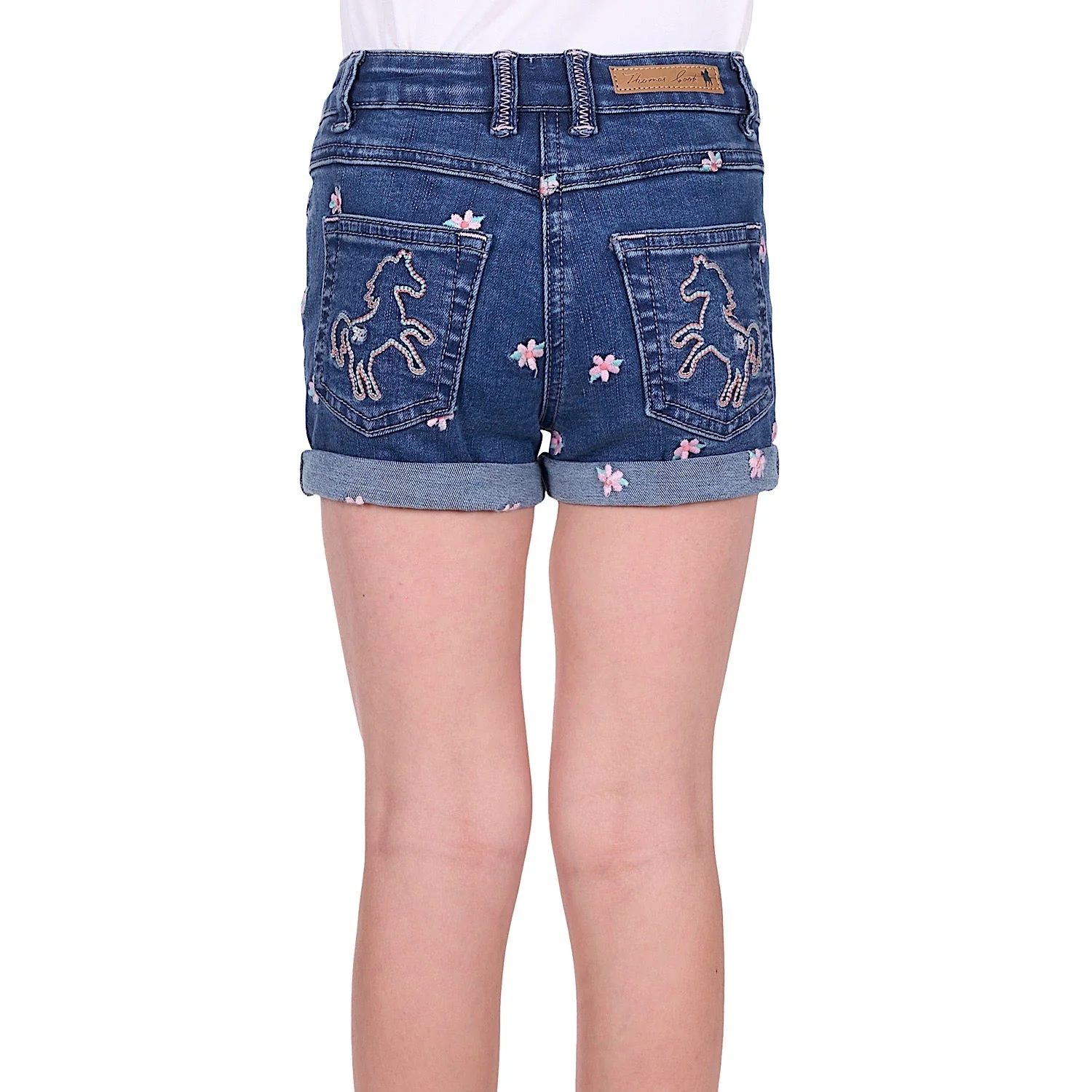 Thomas Cook Girl's Hailey Denim Short - Mid Wash - Image 3