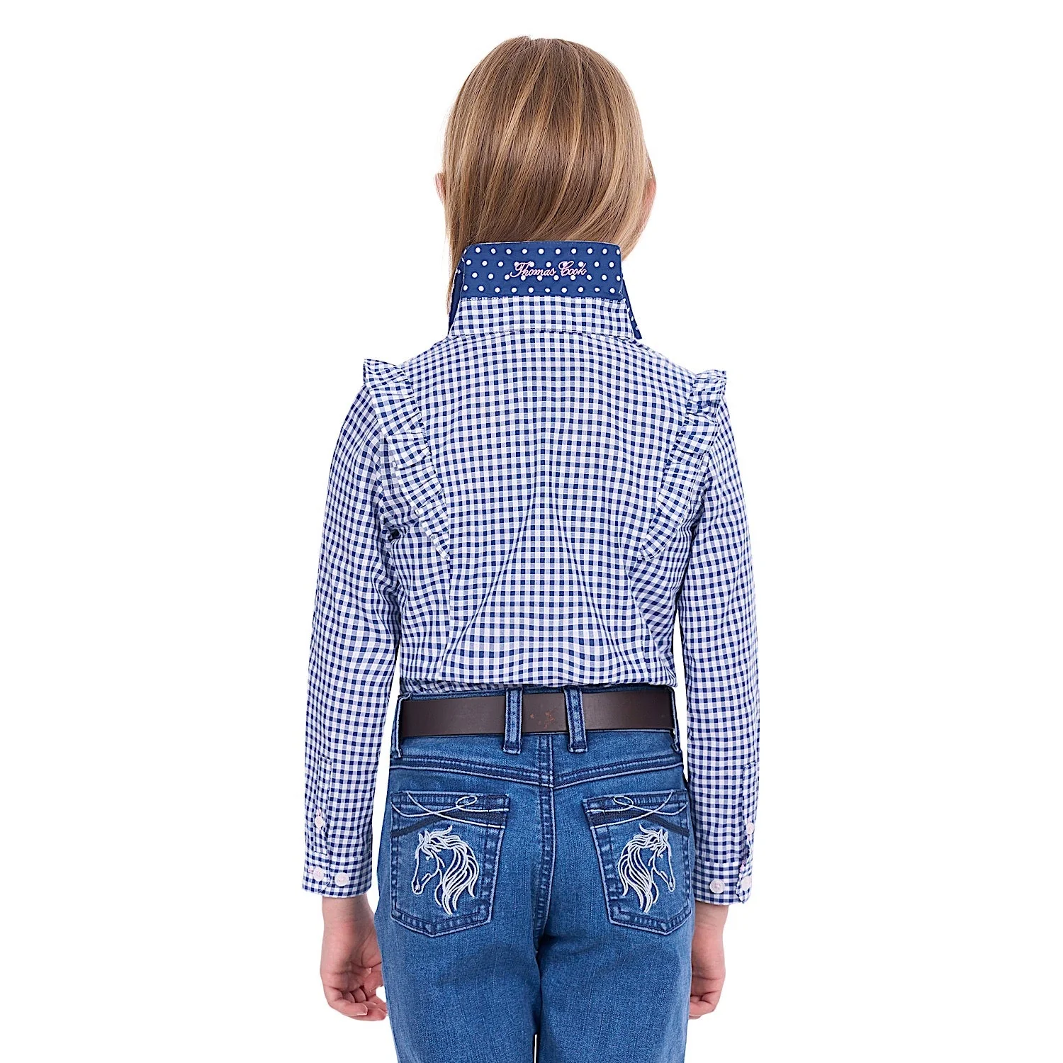 Thomas Cook Girl's Nora Shirt - Blue / White - Image 3