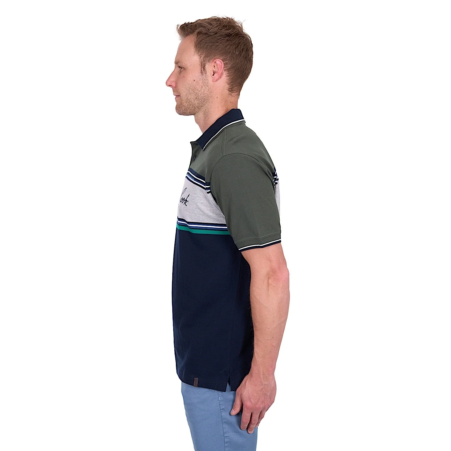 Thomas Cook Men's Andy Tailored Polo - Navy/Green - Image 3
