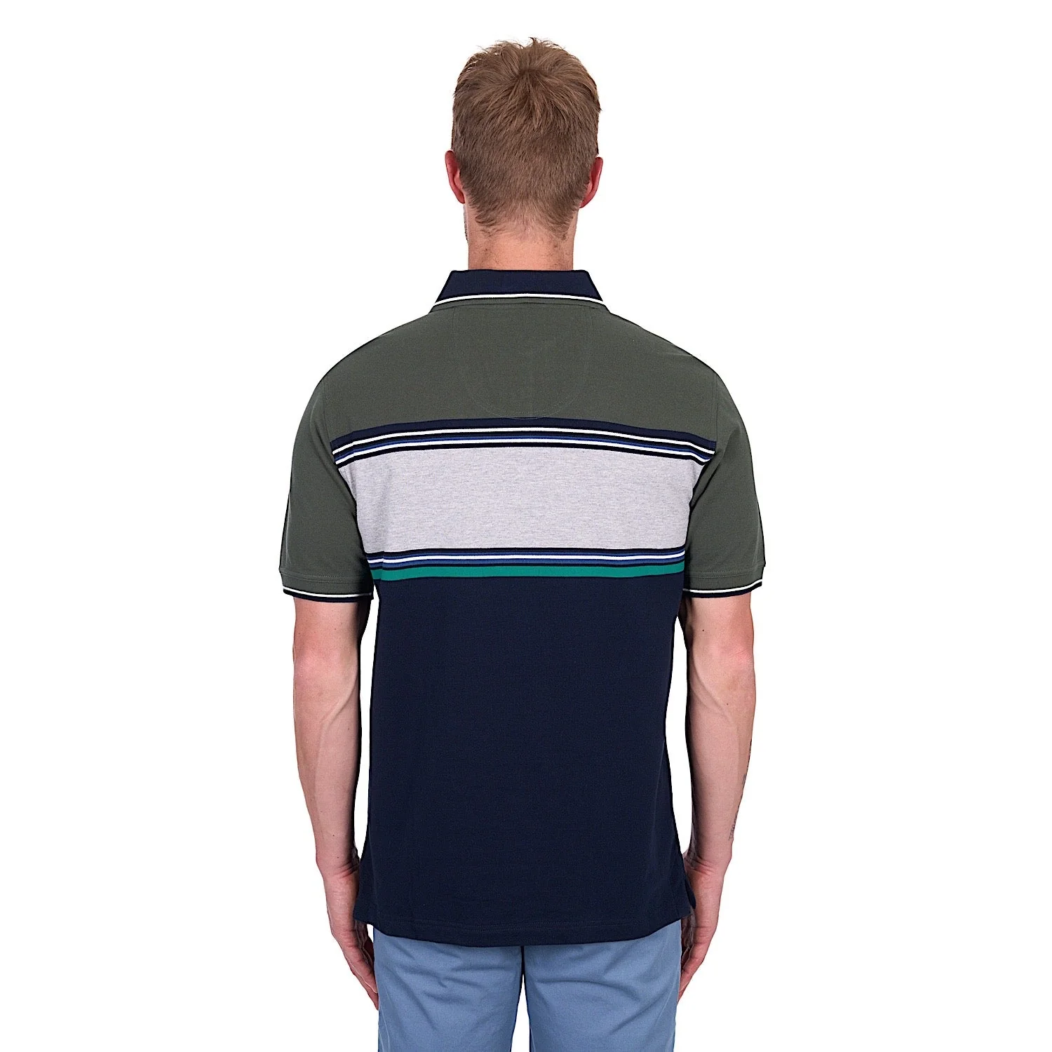 Thomas Cook Men's Andy Tailored Polo - Navy/Green - Image 4