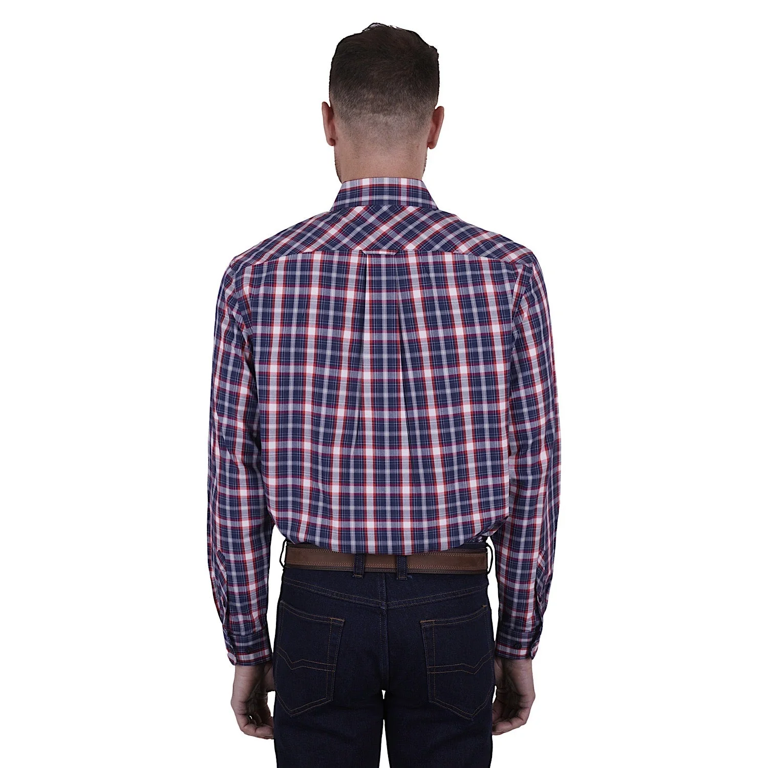 Thomas Cook Men's Colby Check 1-Pocket Shirt - Navy/Red - Image 2