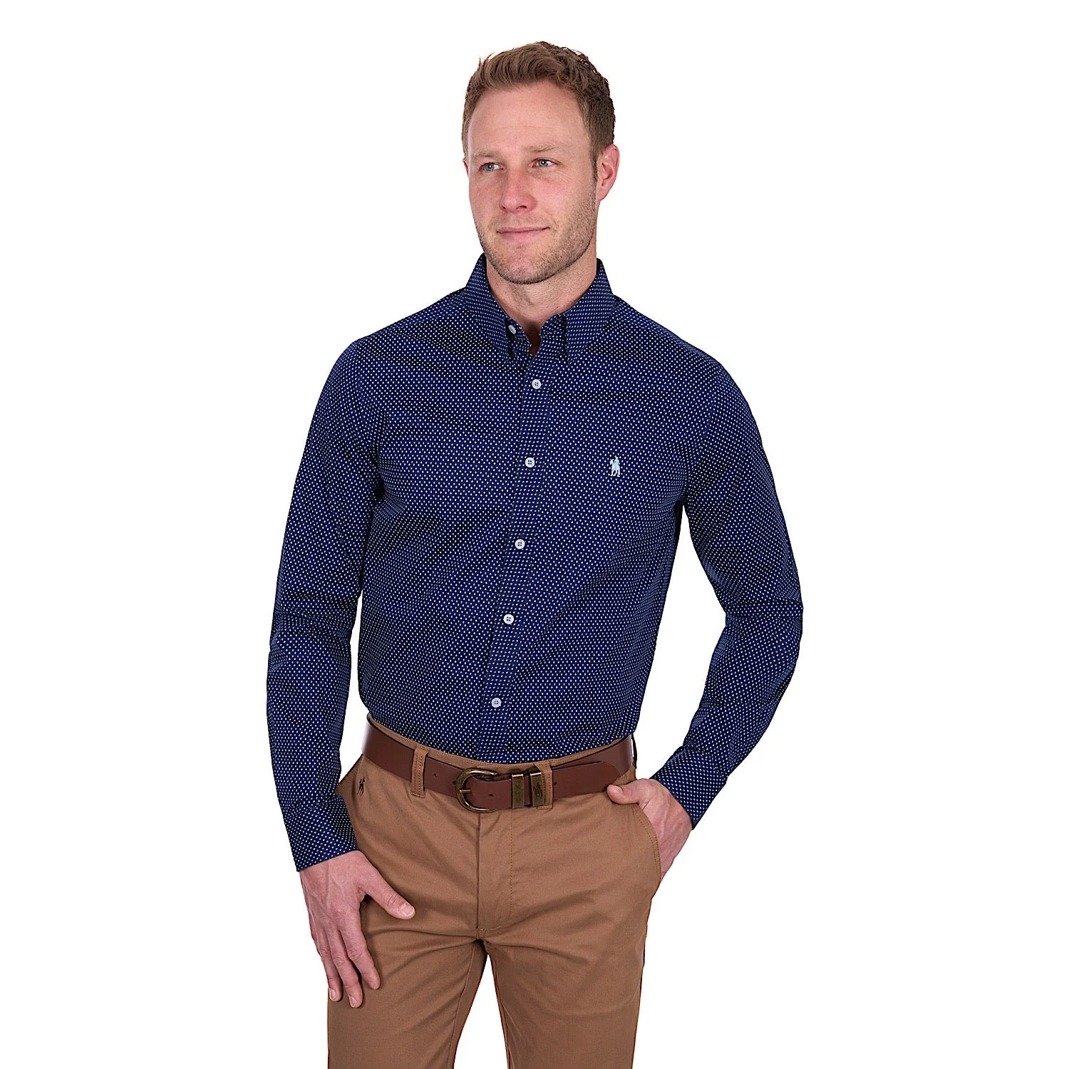 Thomas Cook Men's David Tailored Shirt - Navy/Blue