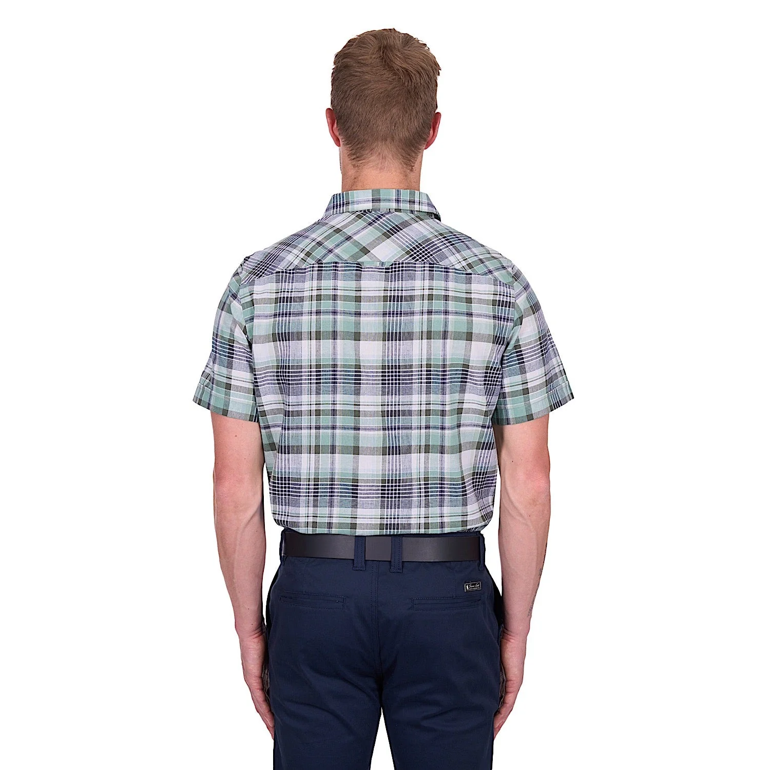 Thomas Cook Men's Gerry Linen Short Sleeve Shirt - Green/Navy - Image 4