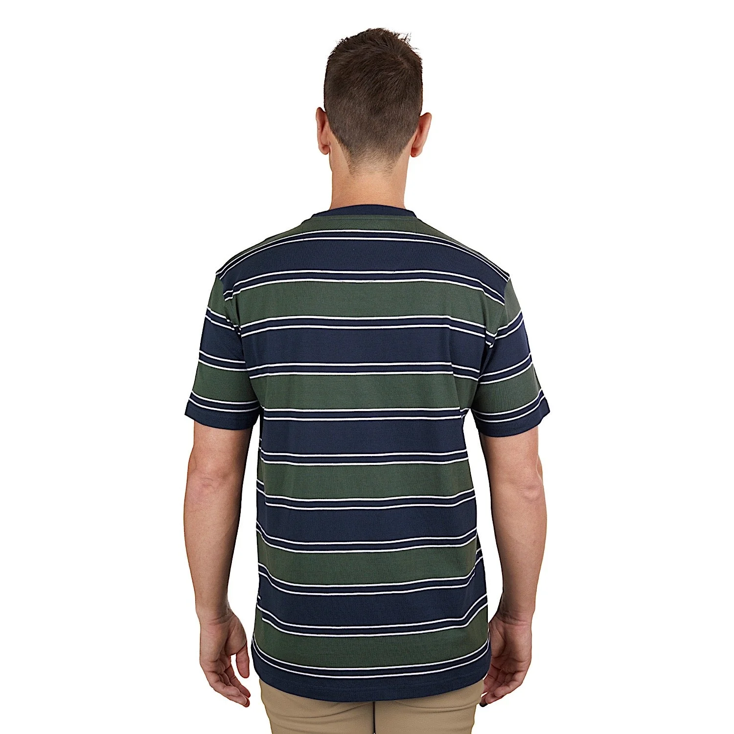 Thomas Cook Men's Jason 1 Pocket Short Sleeve Tee Navy/Dark Green - Image 5