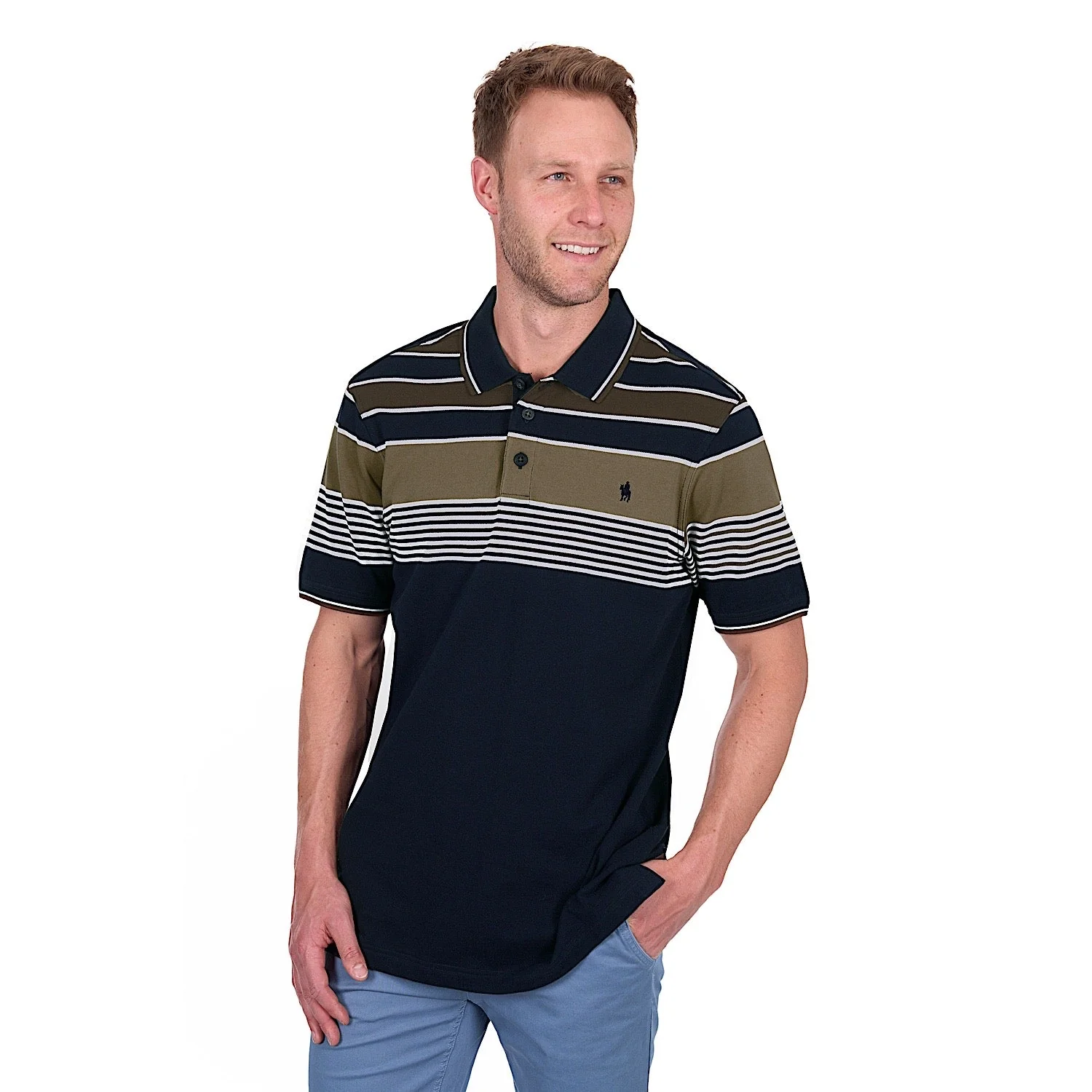 Thomas Cook Men's Josua Polo - Navy/Tan
