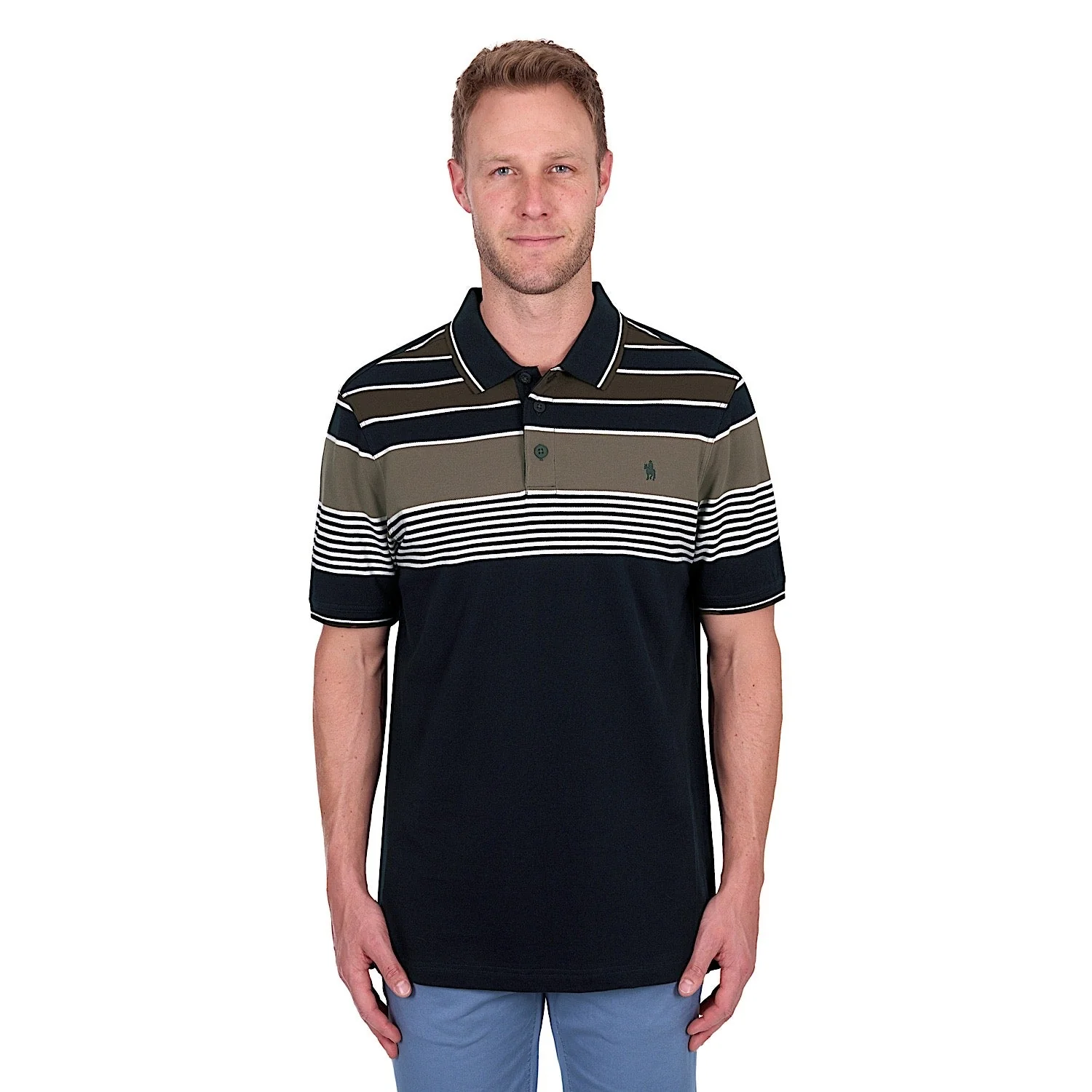 Thomas Cook Men's Josua Polo - Navy/Tan - Image 2