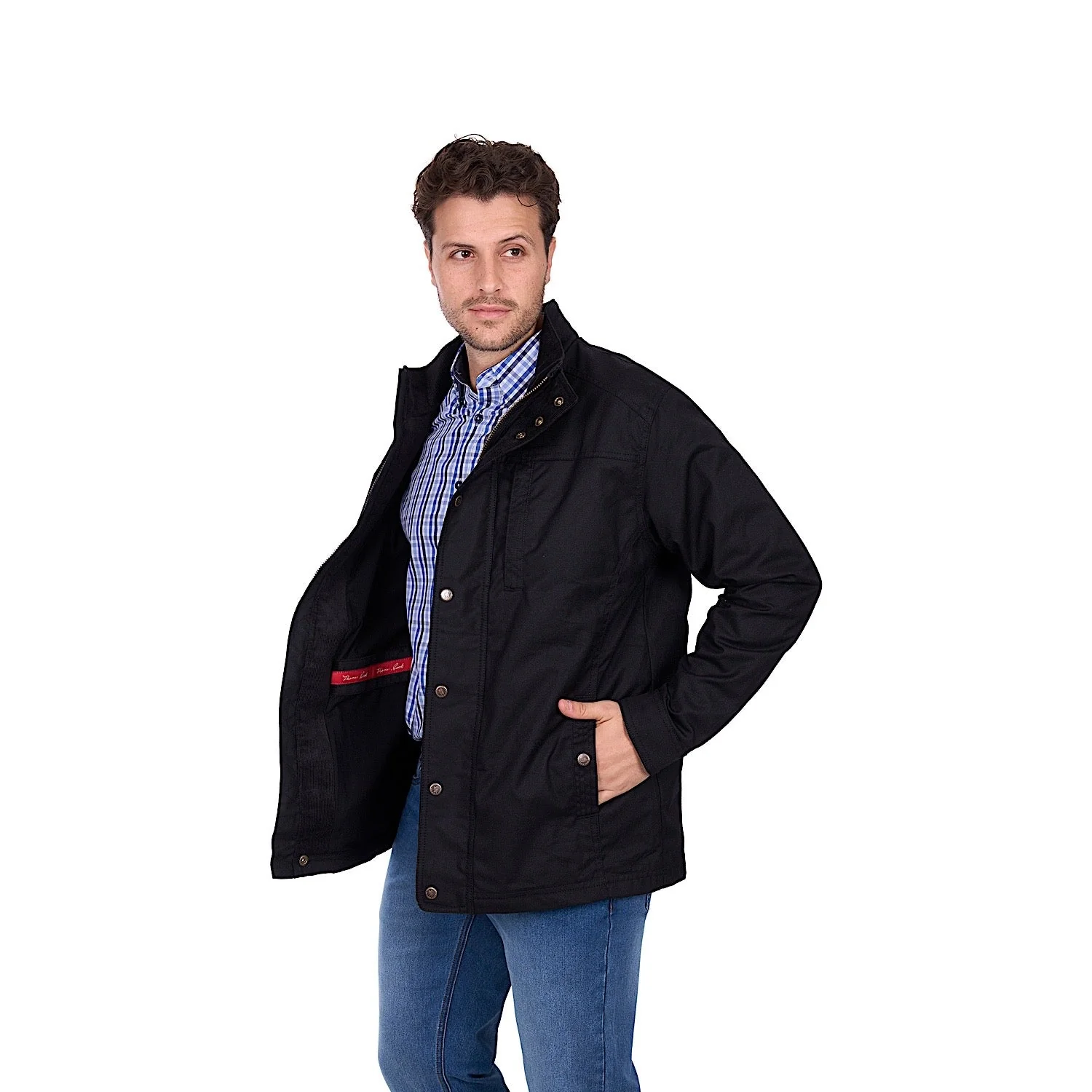 Thomas Cook Men's Louis Oilskin Jacket - Black - Image 2