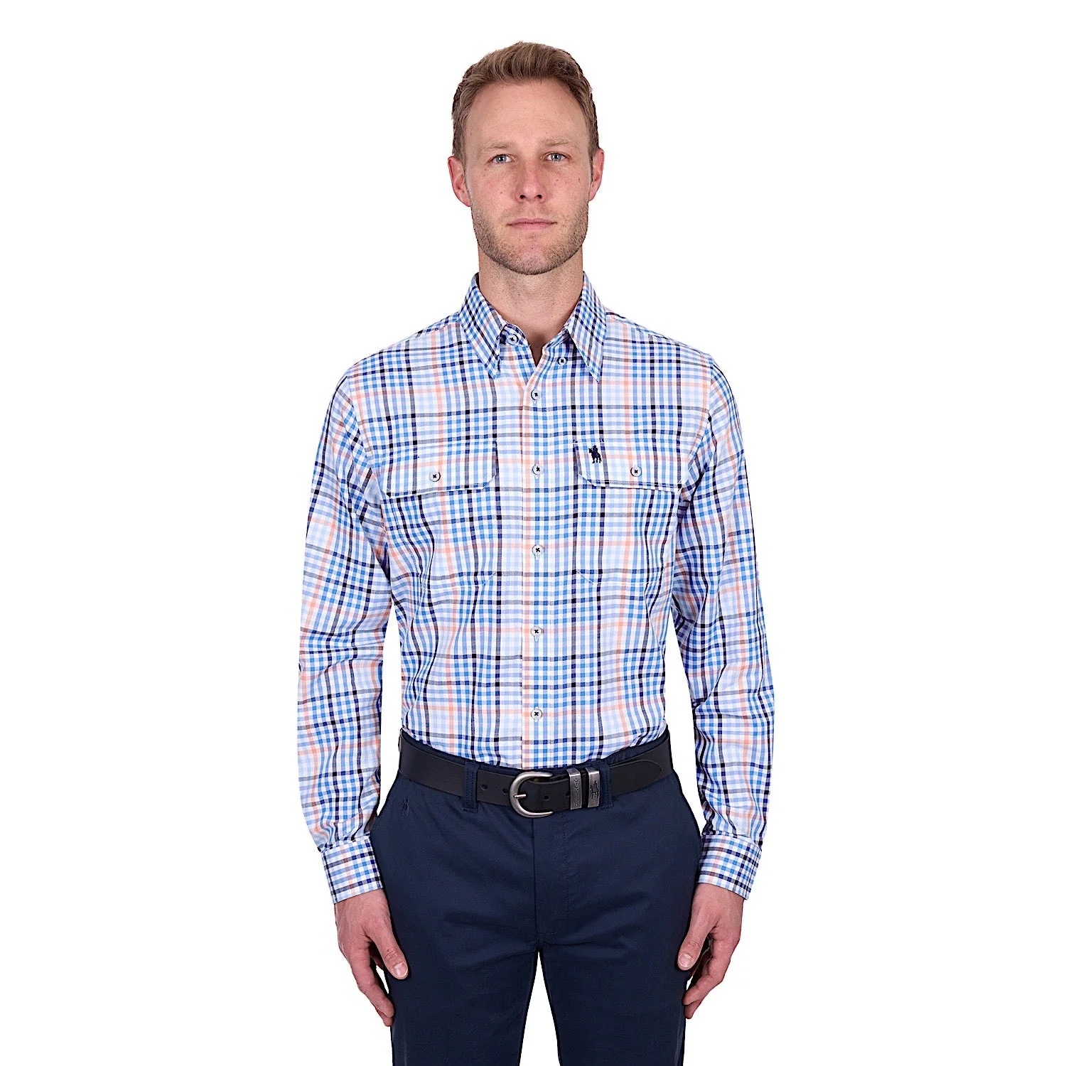Thomas Cook Men's Mark Shirt - Navy/Melon - Image 2