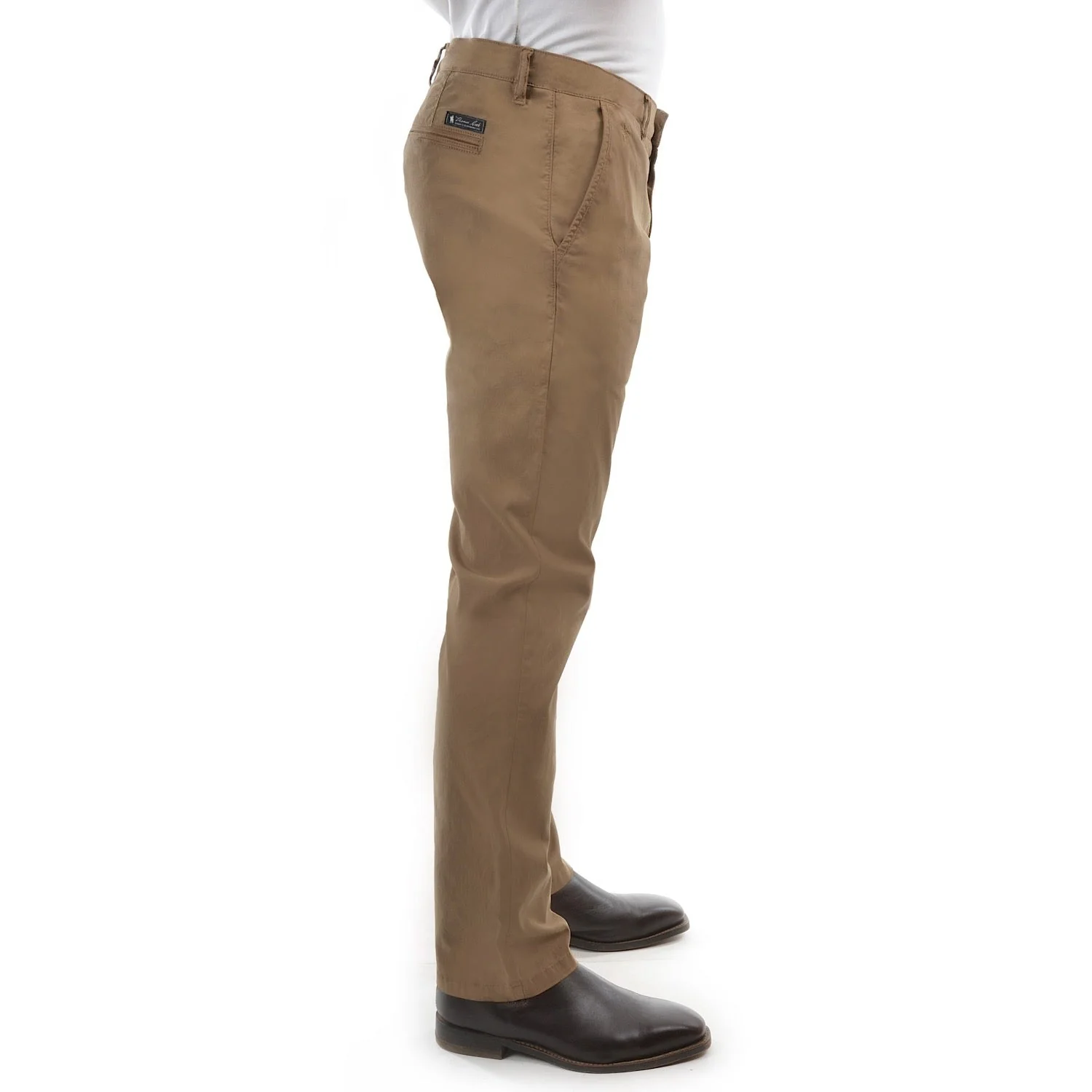 Thomas Cook Men's Tailored Fit Mossman Comfort Waist Trousers Camel 32" Leg - Image 2