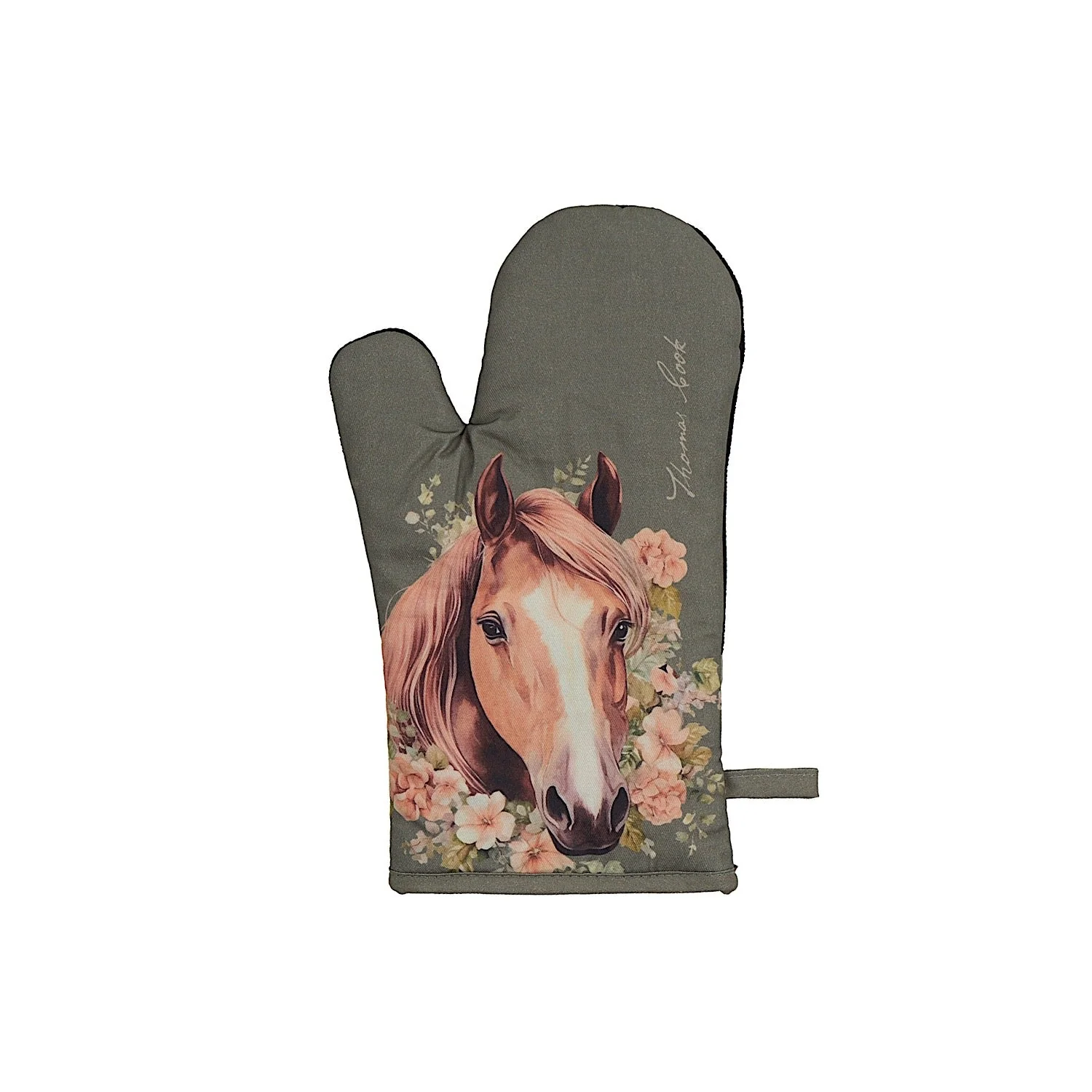 Thomas Cook Oven Mitt & Pot Holder Set - Sage (Horse) - Image 2