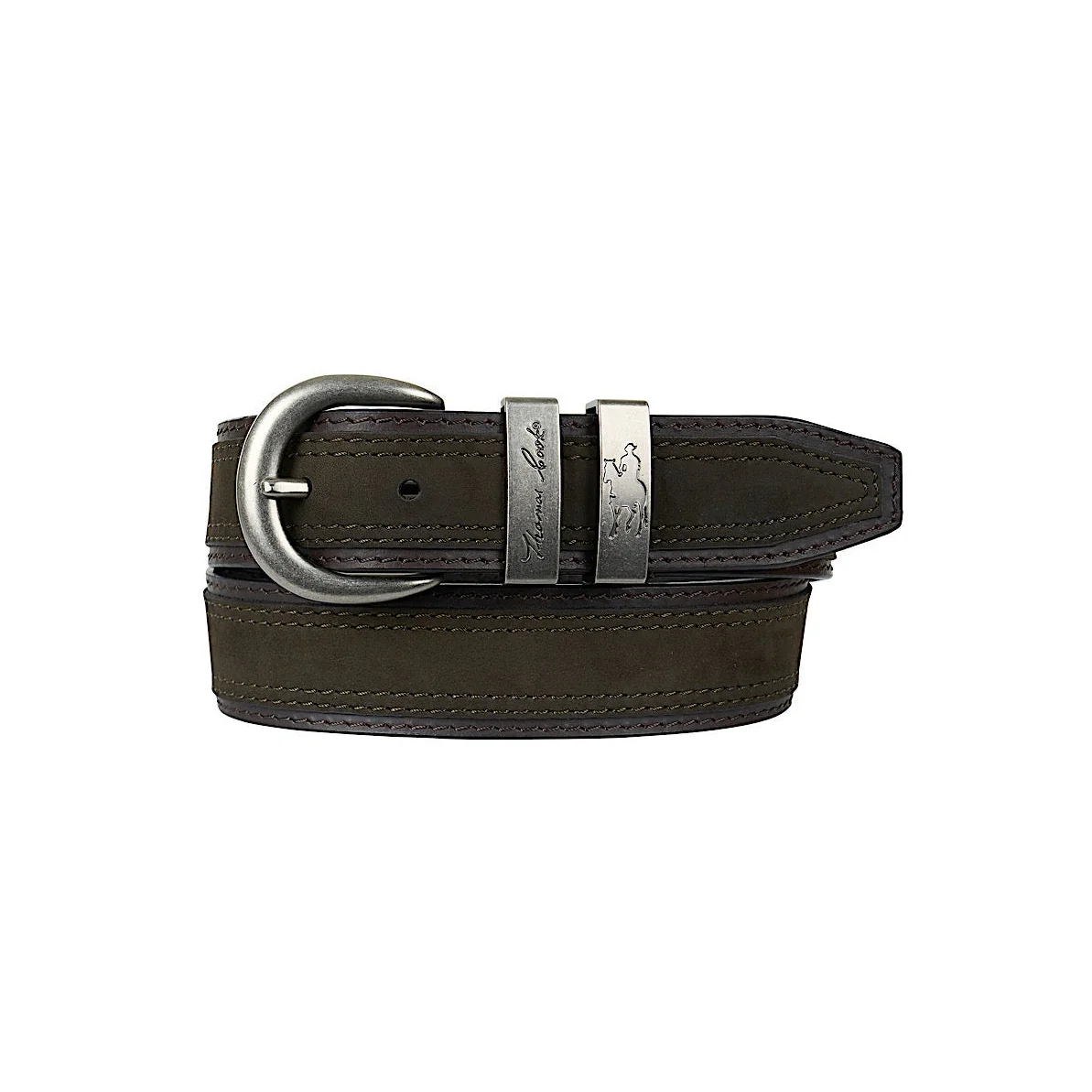 Thomas Cook Stanley Belt - Khaki/Chocolate
