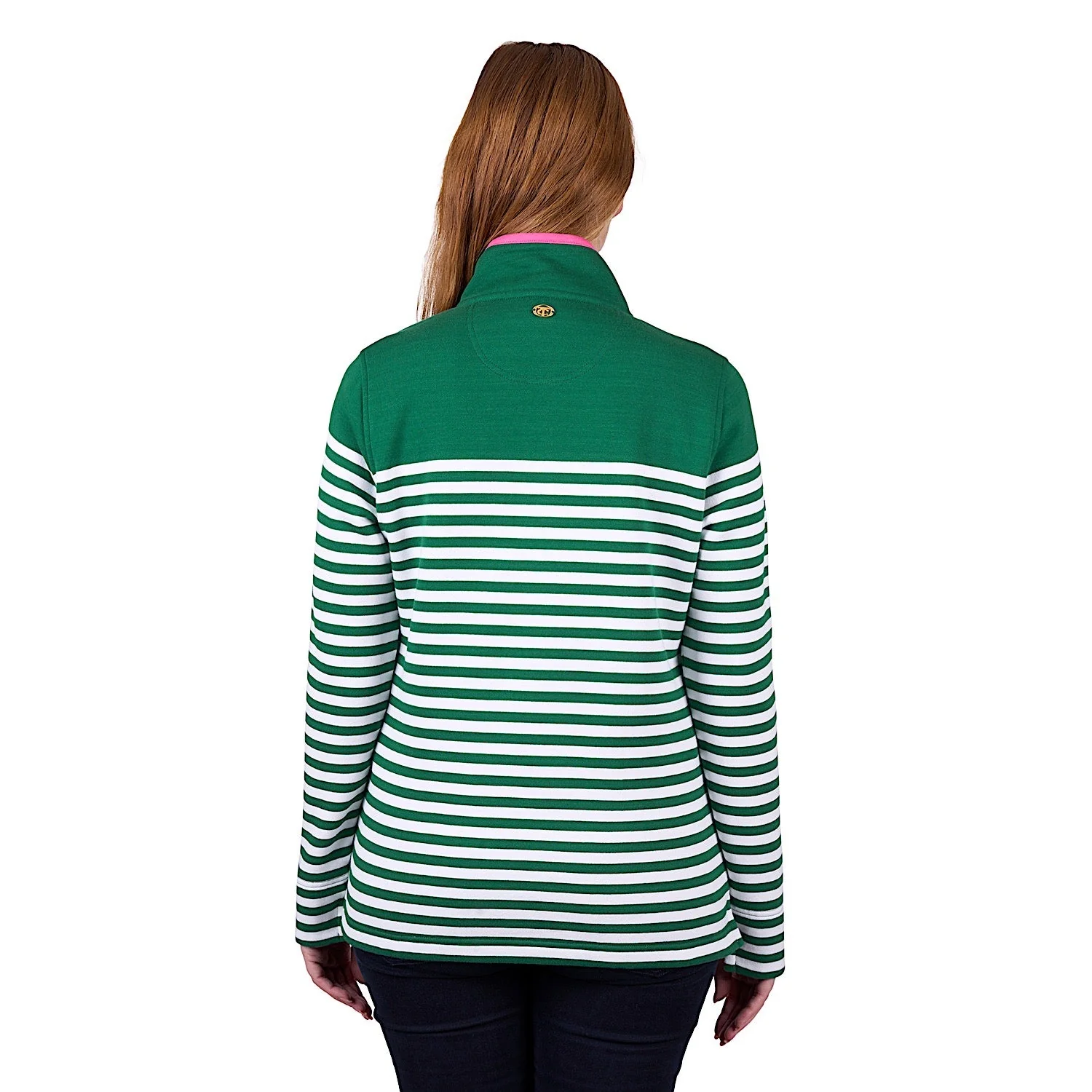 Thomas Cook Women's Andrea 1/4 Zip Stripe Rugby - Green - Image 3