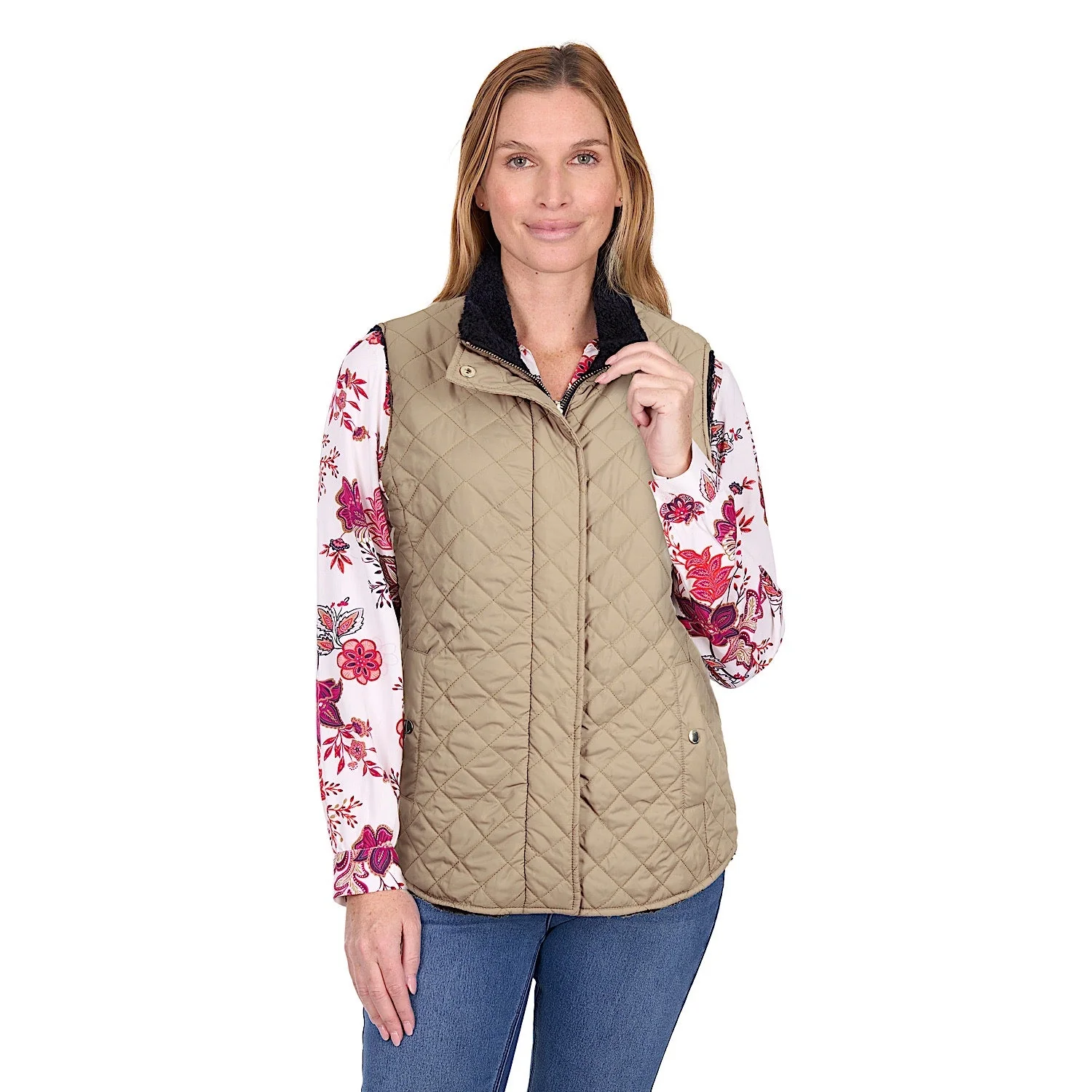 Thomas Cook Women's Astrid Reversible Vest - Tan / Navy - Image 2