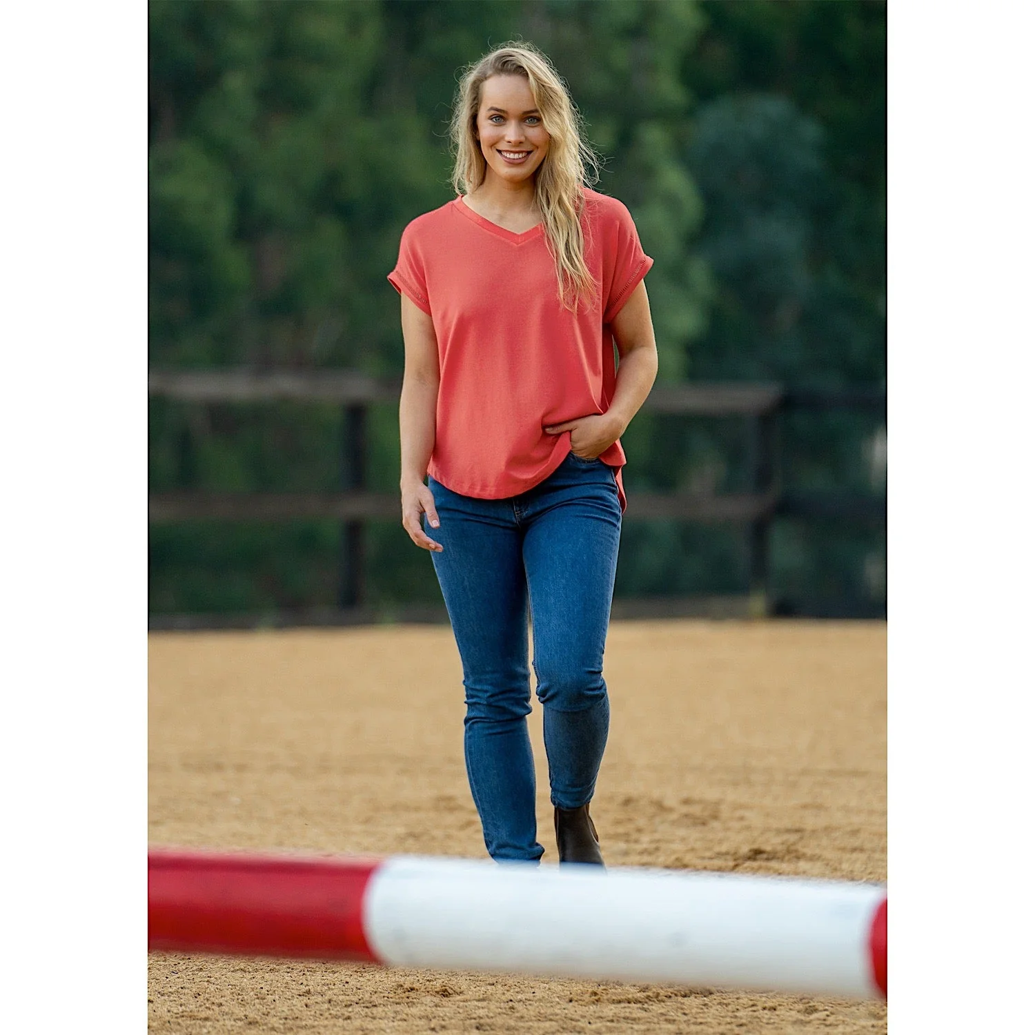 Thomas Cook Women's Camellia Tee Red Poppy - Image 4