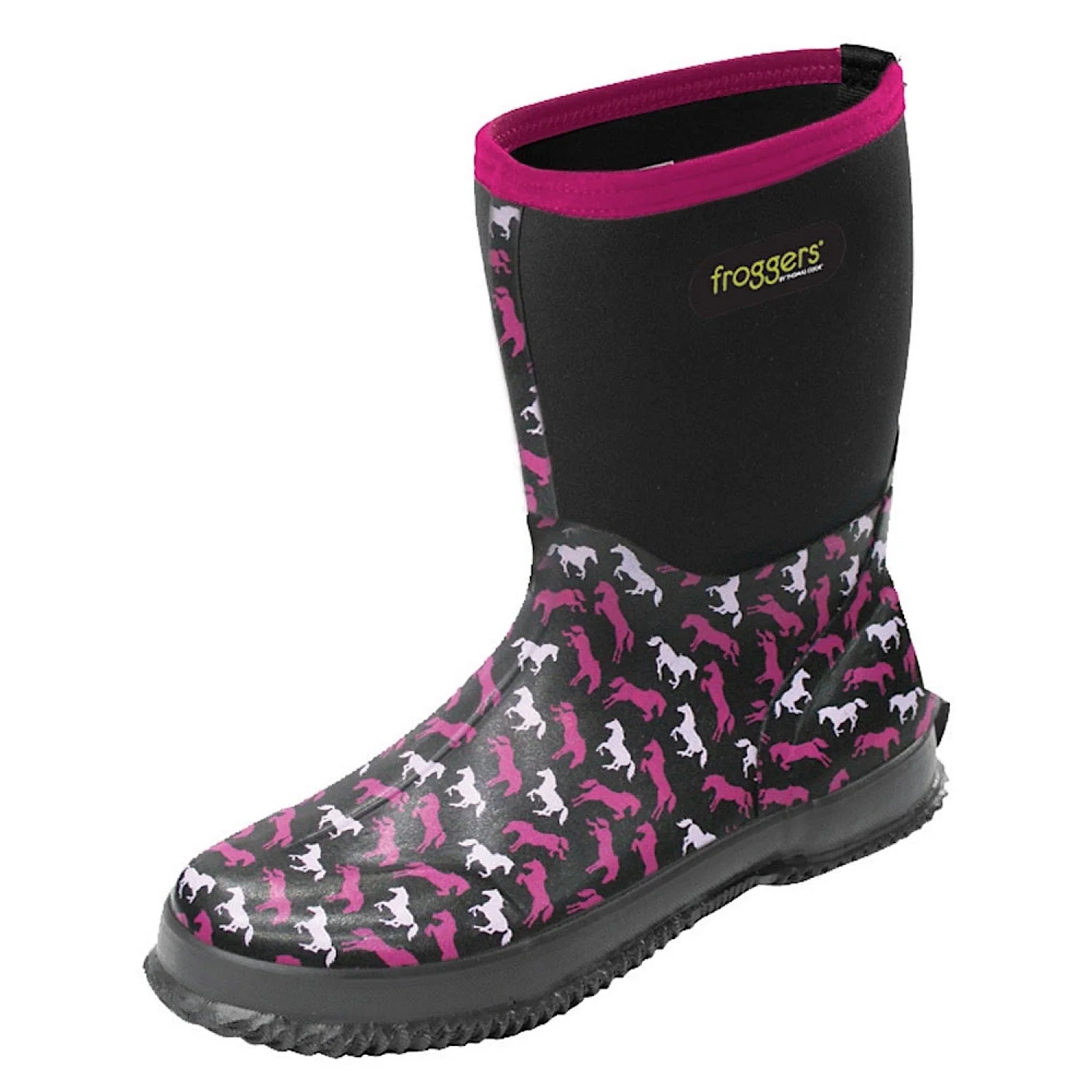 Thomas Cook Women's Froggers Scrub Boot Horse Print - Black