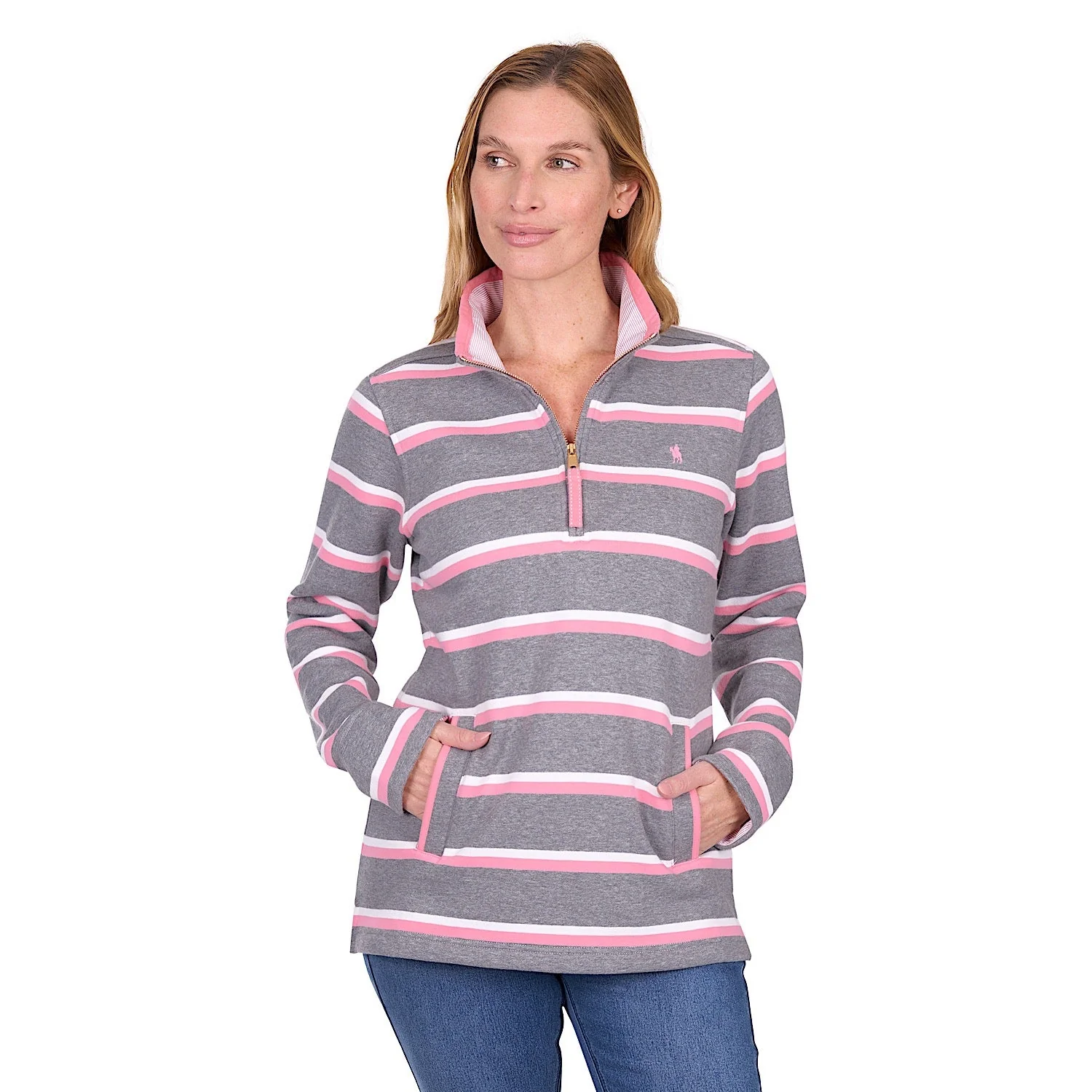 Thomas Cook Women's Jane 1/4 Zip Rugby - Charcoal Marle