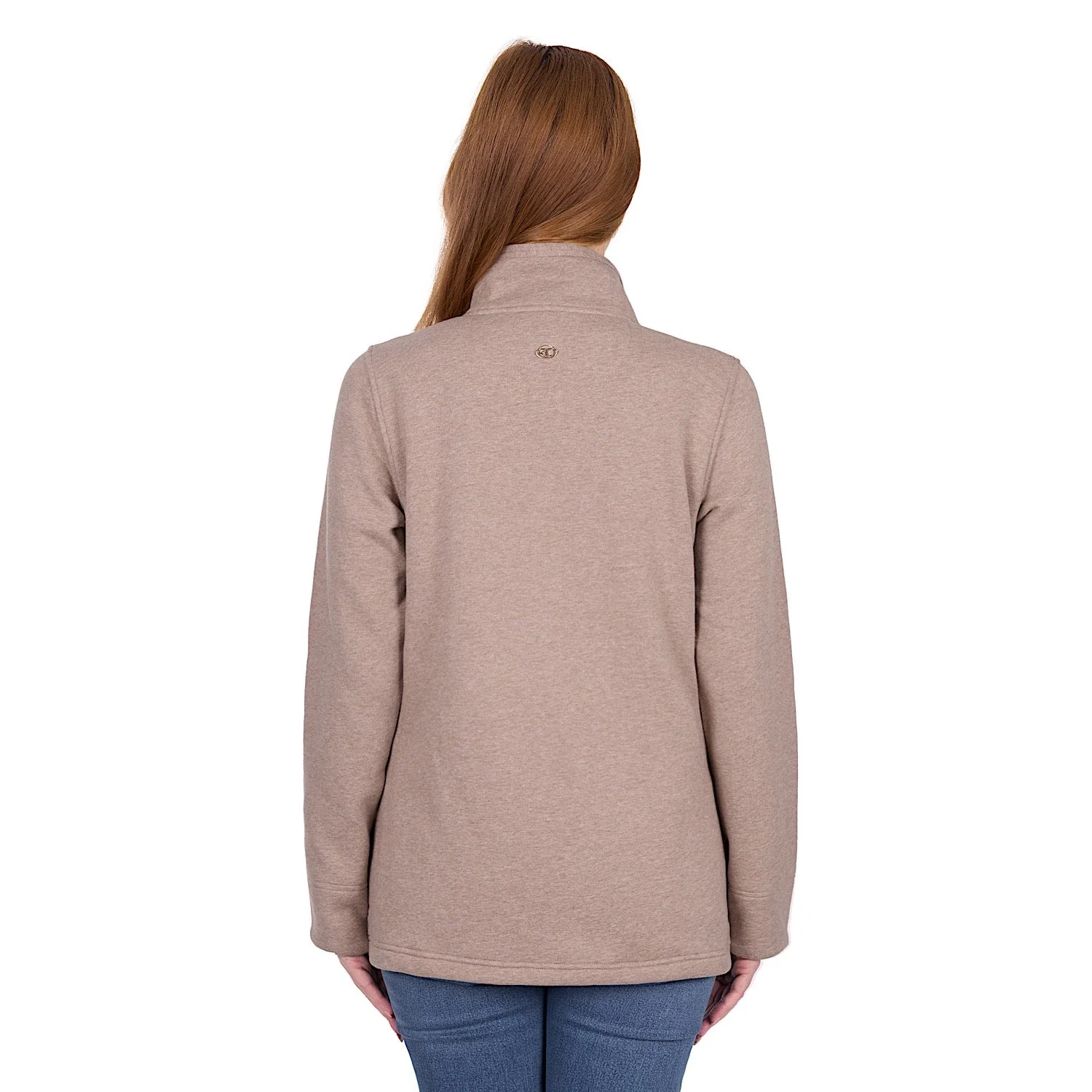 Thomas Cook Women's Lydia 1/4 Zip Rugby - Taupe Marle - Image 3