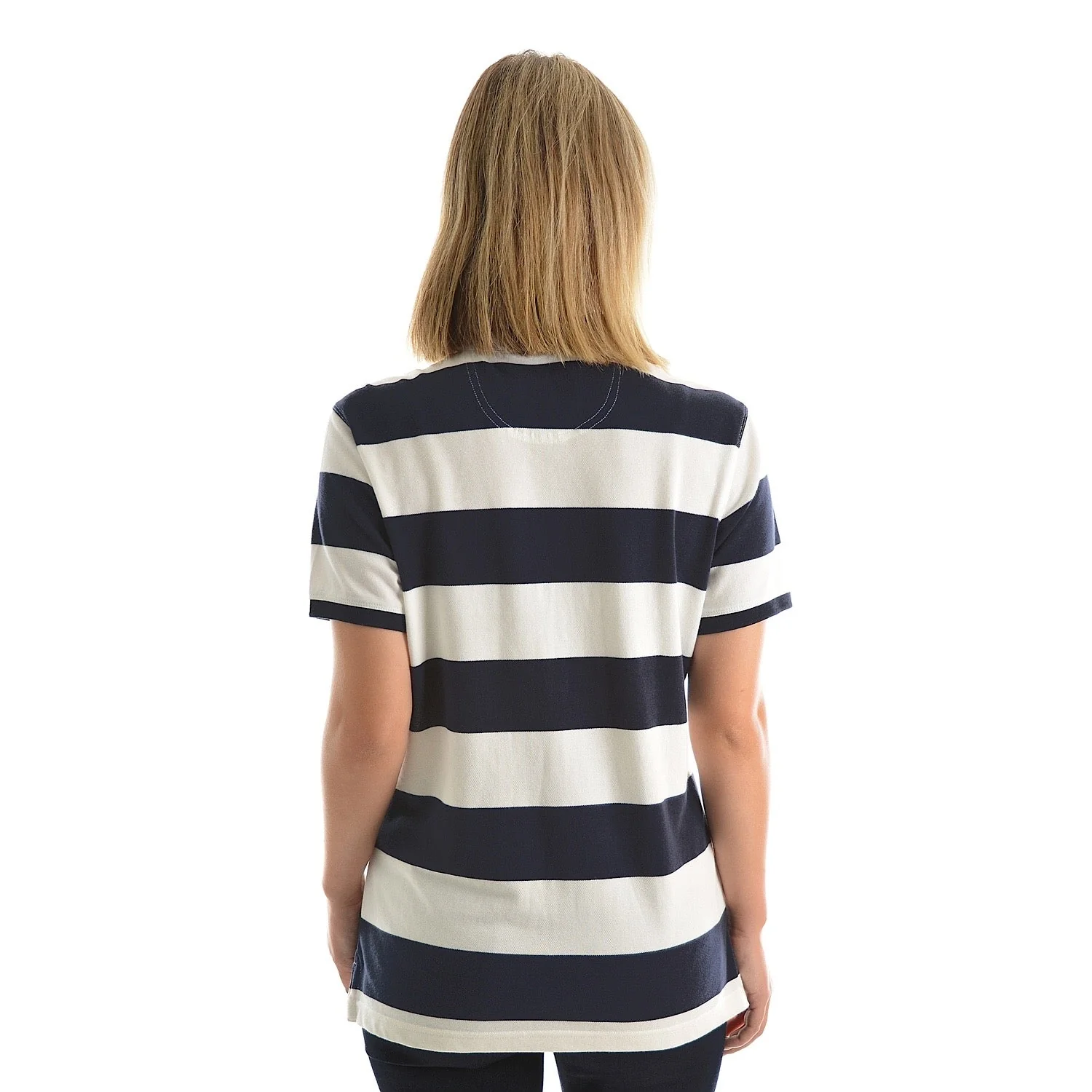 Thomas Cook Women's Rachel Stripe Polo White/Dark Navy - Image 3