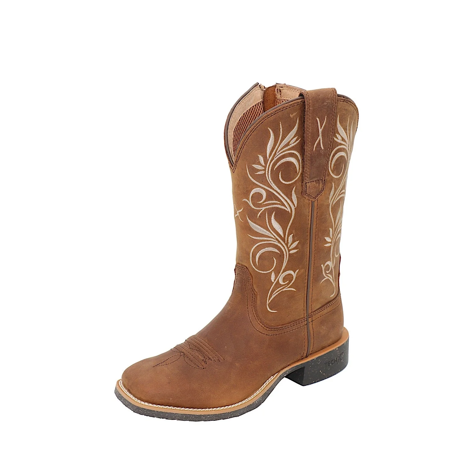 Twisted X Women's 11 Tech X2 Zip Boot - Oiled Brown/Brown