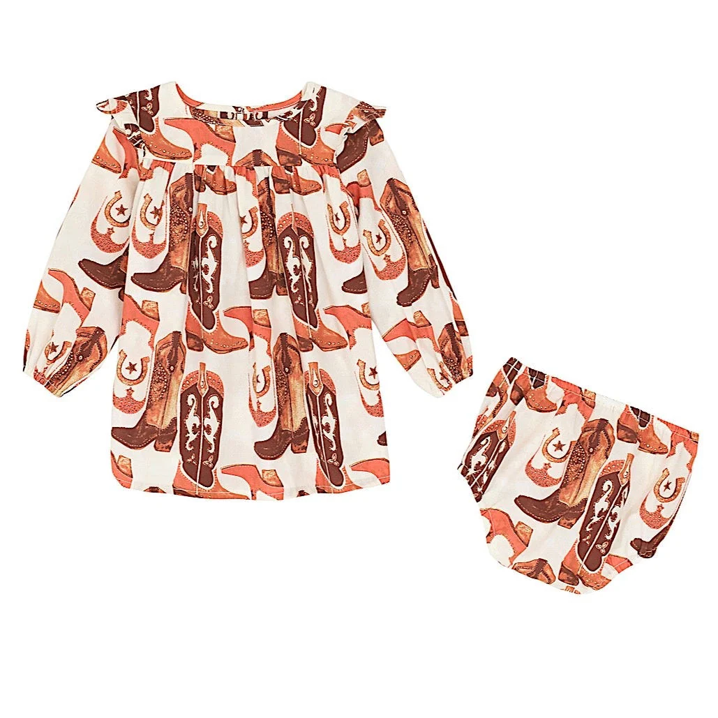 Wrangler Baby Girl's Trapeze Dress - White