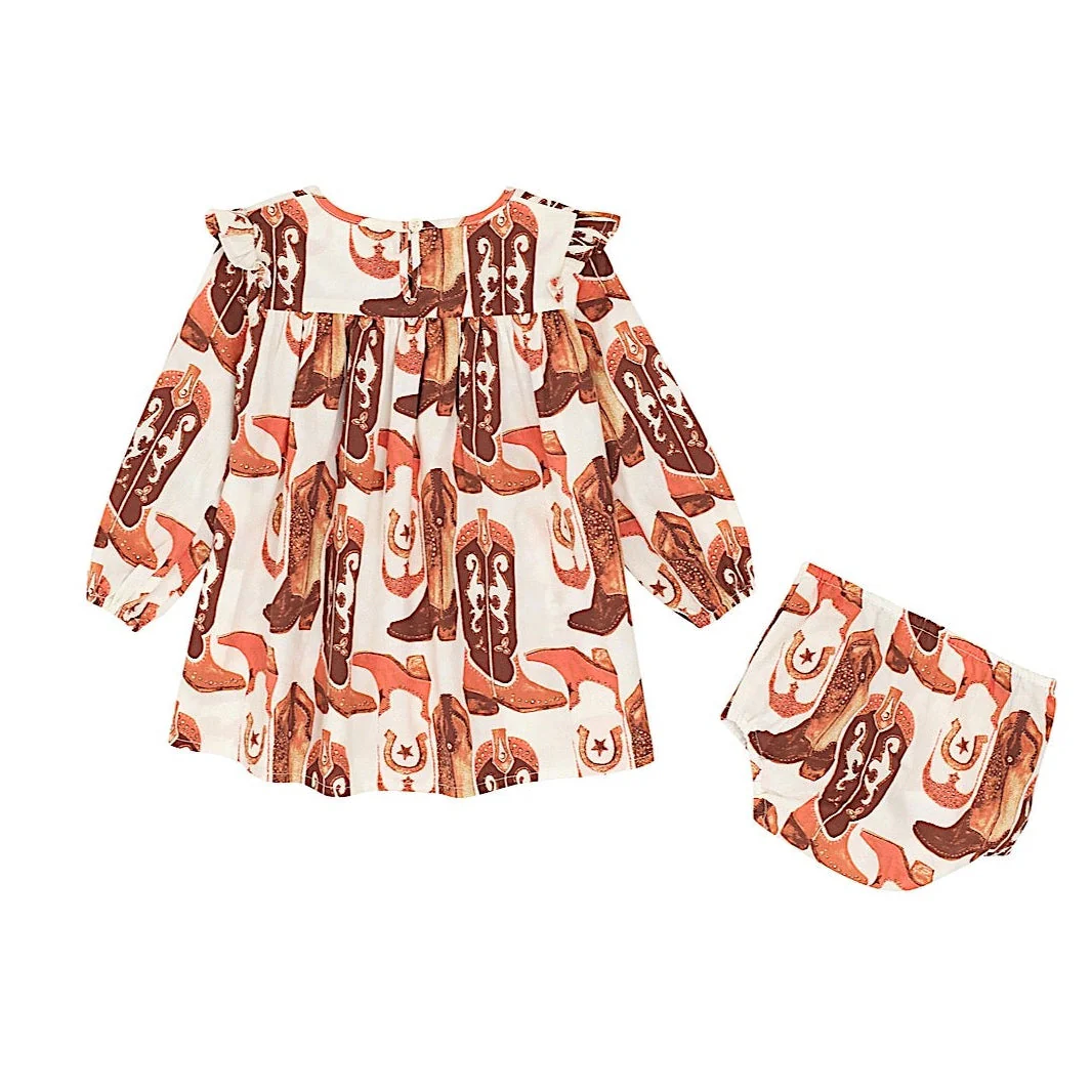 Wrangler Baby Girl's Trapeze Dress - White - Image 2
