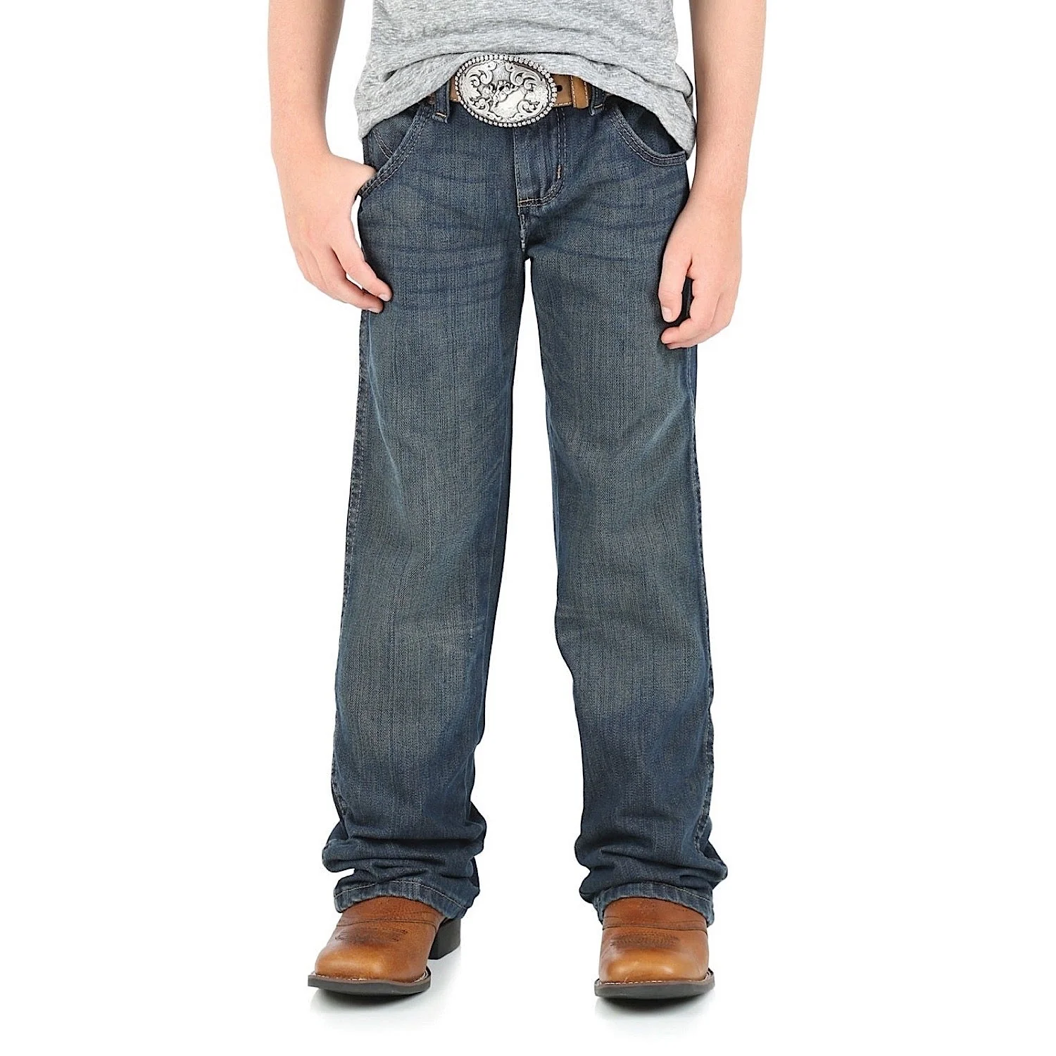 Wrangler Boy's Junior Retro Western Relaxed Boot Jean - Night Sky - Image 2