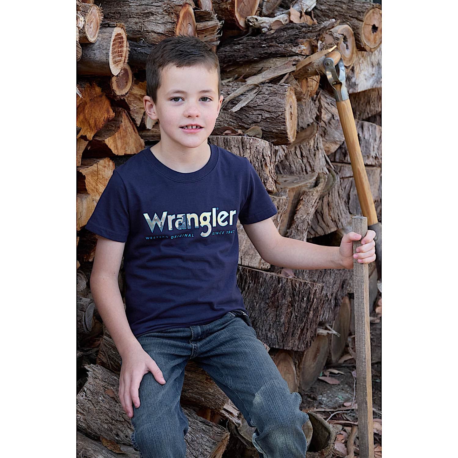 Wrangler Boy's Nico Tee Navy - Image 4