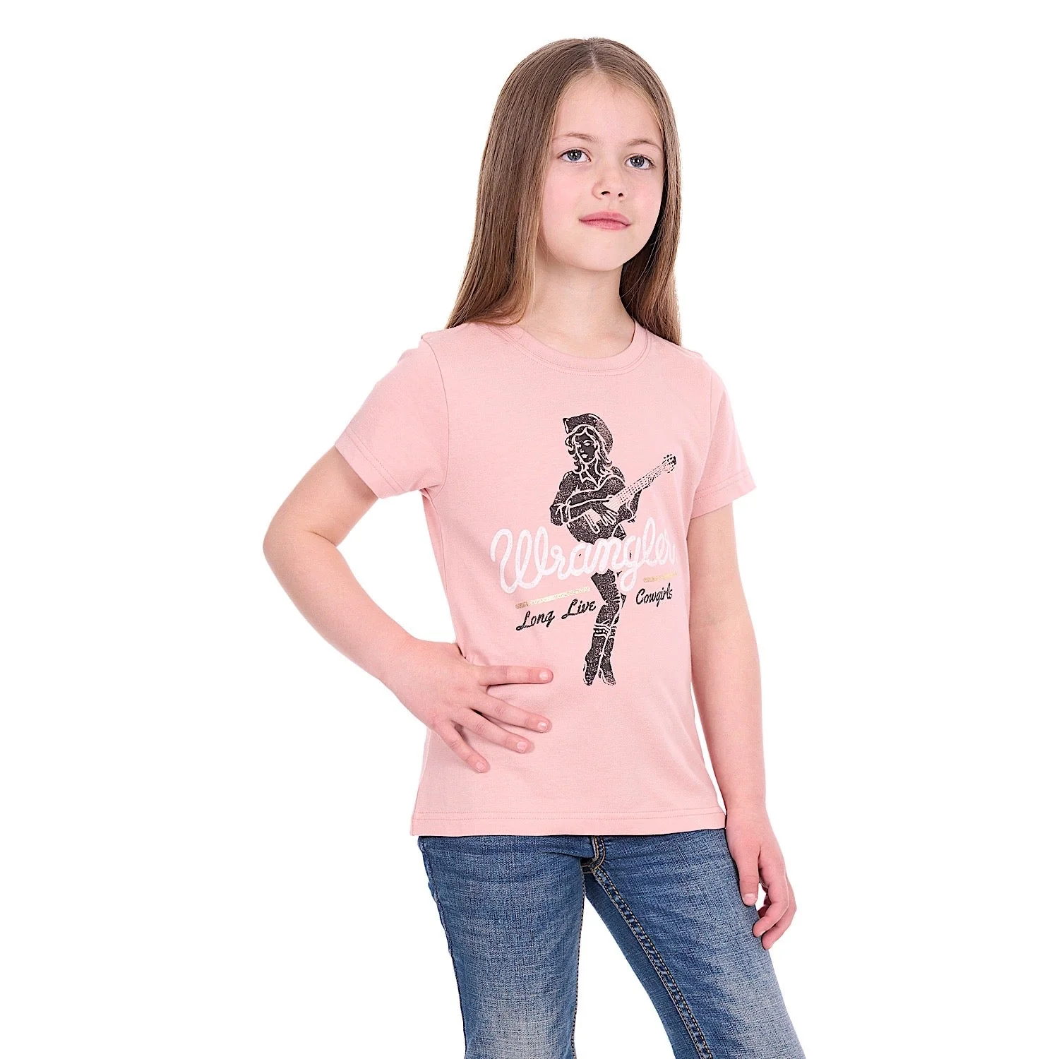 Wrangler Girl's Adriana T-Shirt - Rose