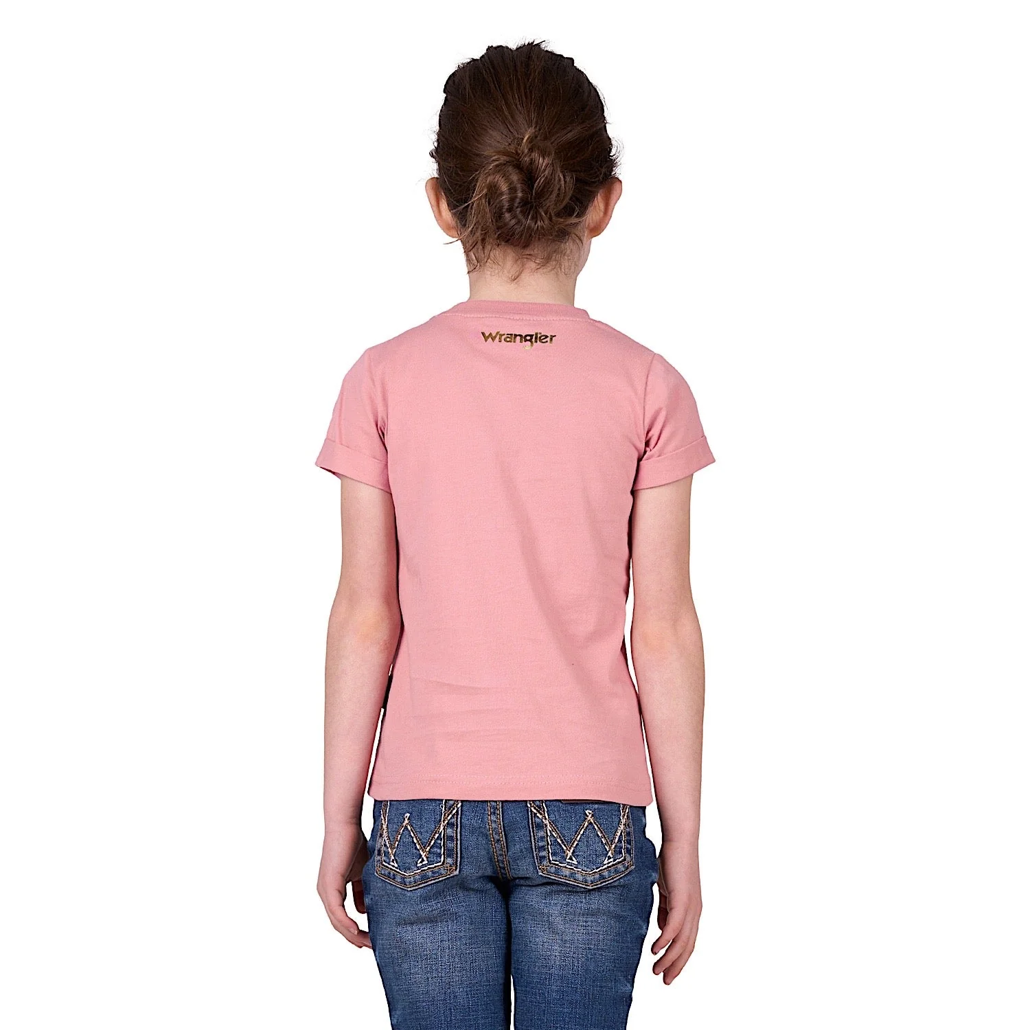 Wrangler Girl's Giselle Short Sleeve Tee - Pink - Image 2