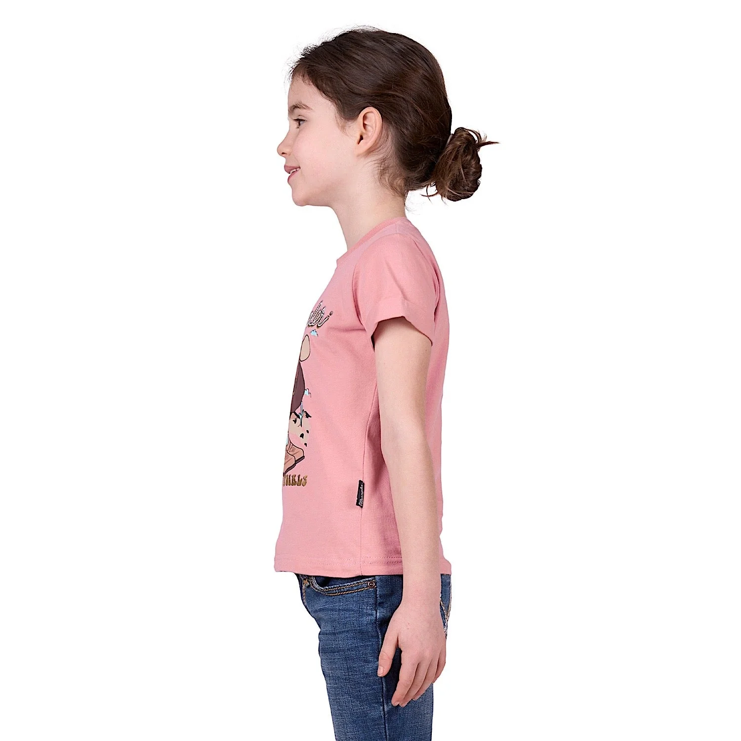 Wrangler Girl's Giselle Short Sleeve Tee - Pink - Image 3