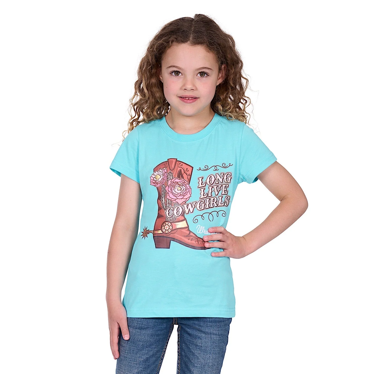 Wrangler Girl's Kelly Tee - Aqua