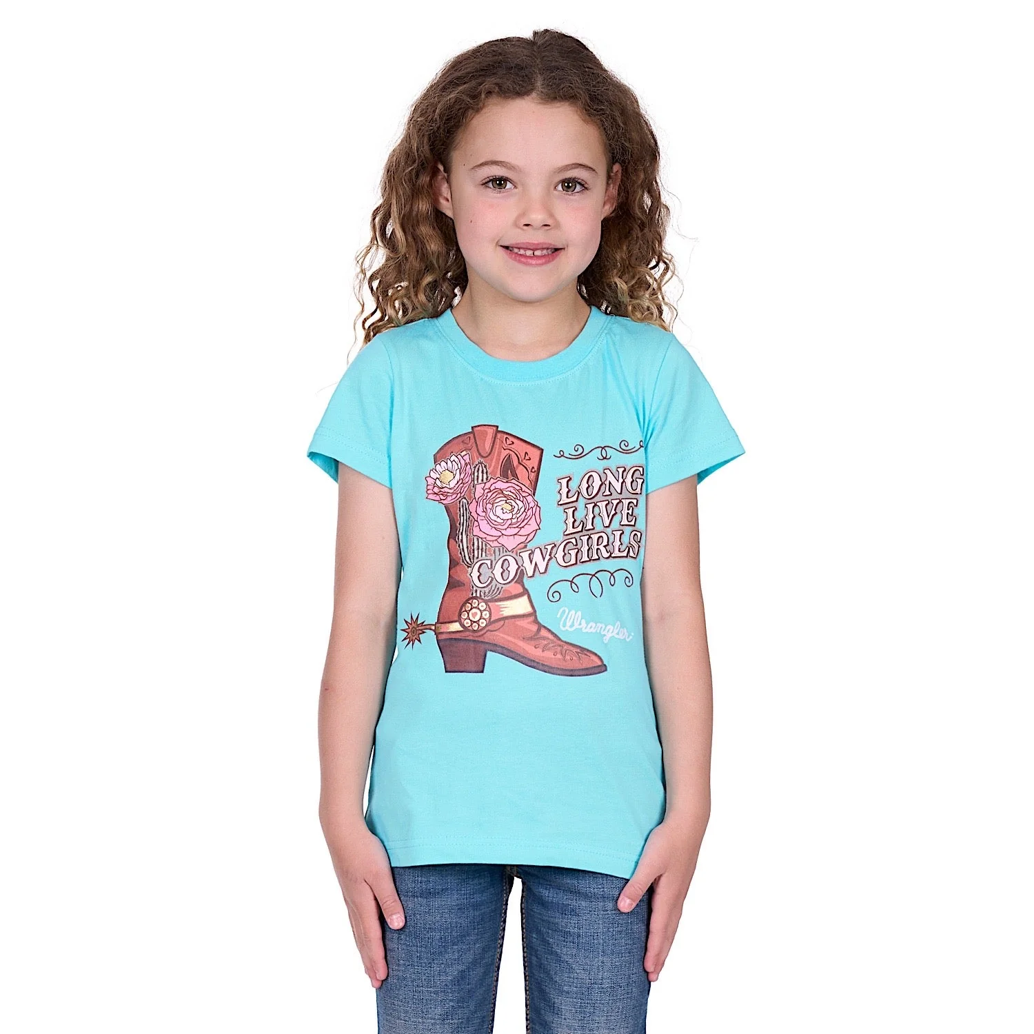 Wrangler Girl's Kelly Tee - Aqua - Image 2