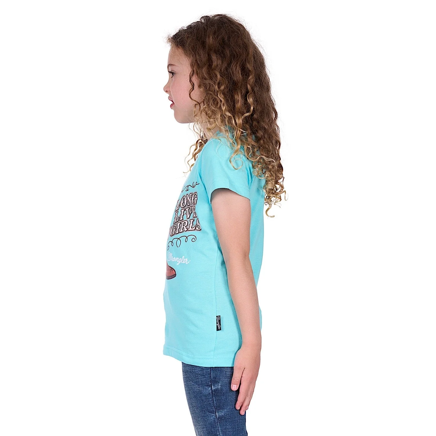 Wrangler Girl's Kelly Tee - Aqua - Image 4