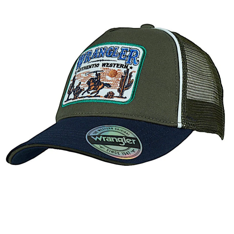 Wrangler Kid's Andy Trucker Cap - Cypress/Navy