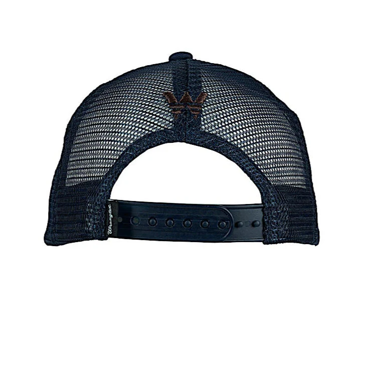 Wrangler Kid's Robert Trucker Cap - Navy/Dark Tan - Image 2