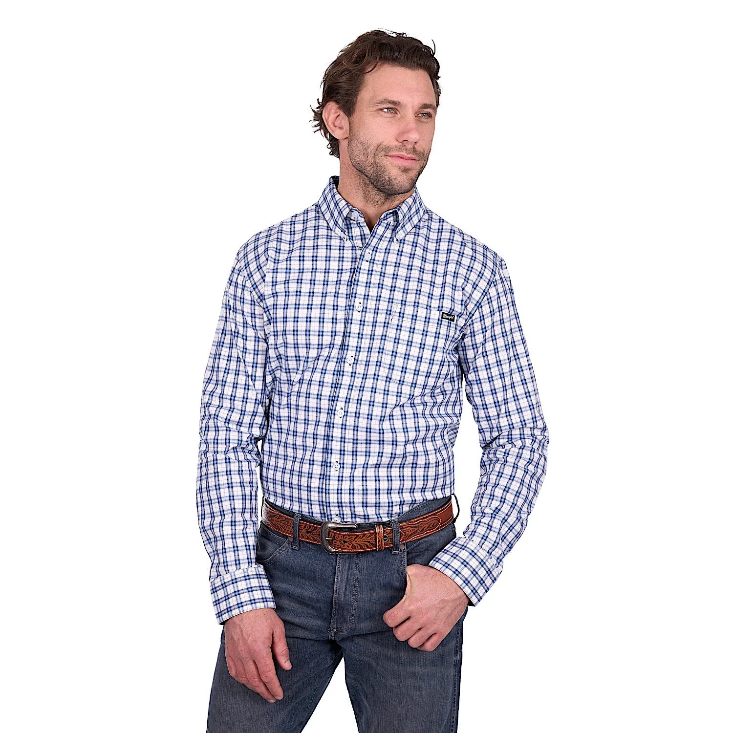 Wrangler Men's Bob Shirt - Navy/Blue - Image 2