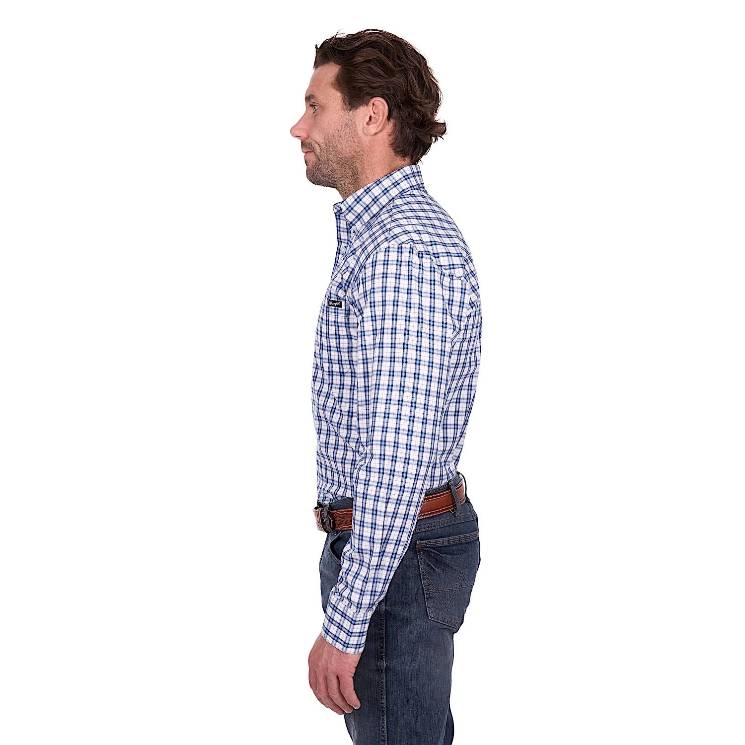 Wrangler Men's Bob Shirt - Navy/Blue - Image 3
