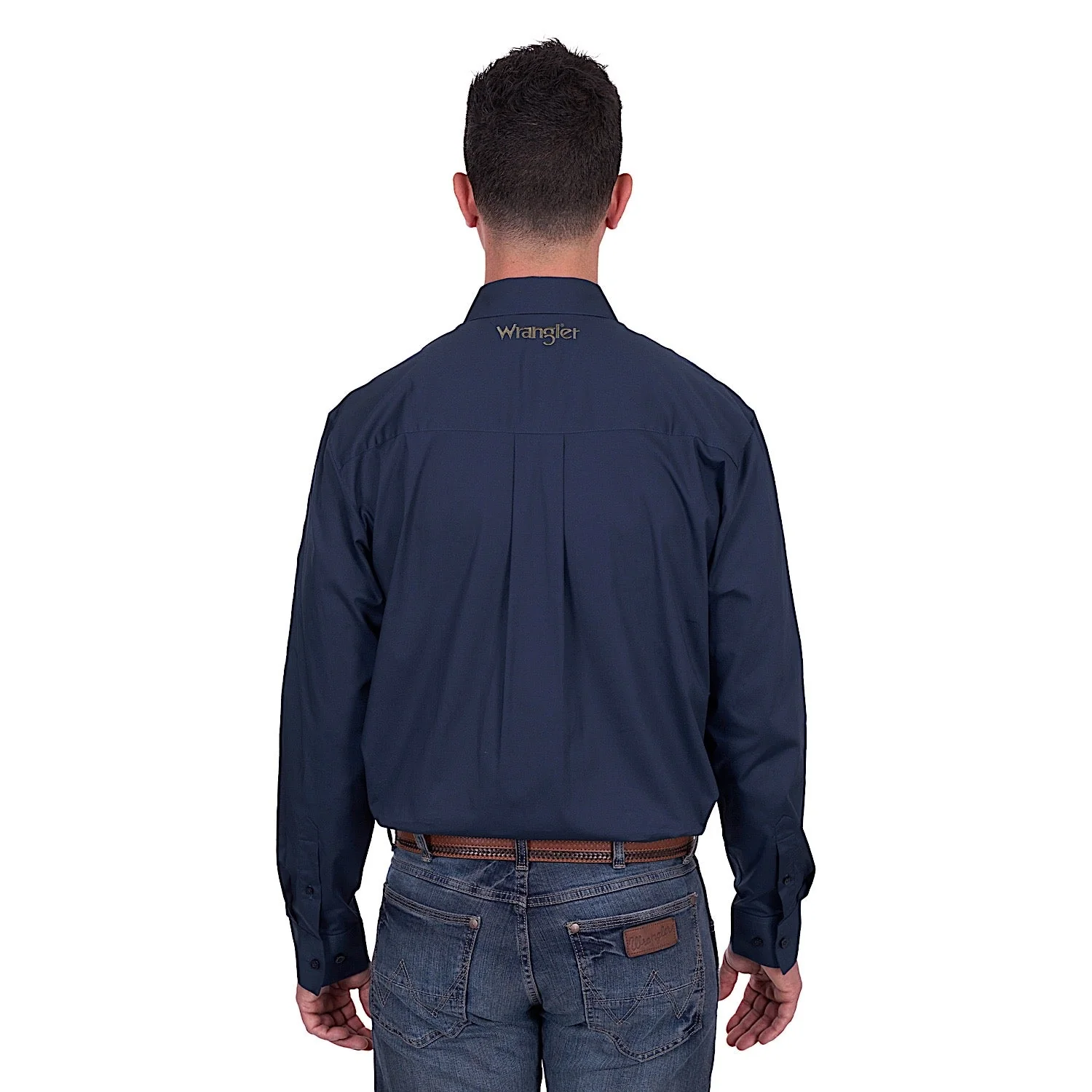 Wrangler Men's Brad Logo Shirt - Navy - Image 4