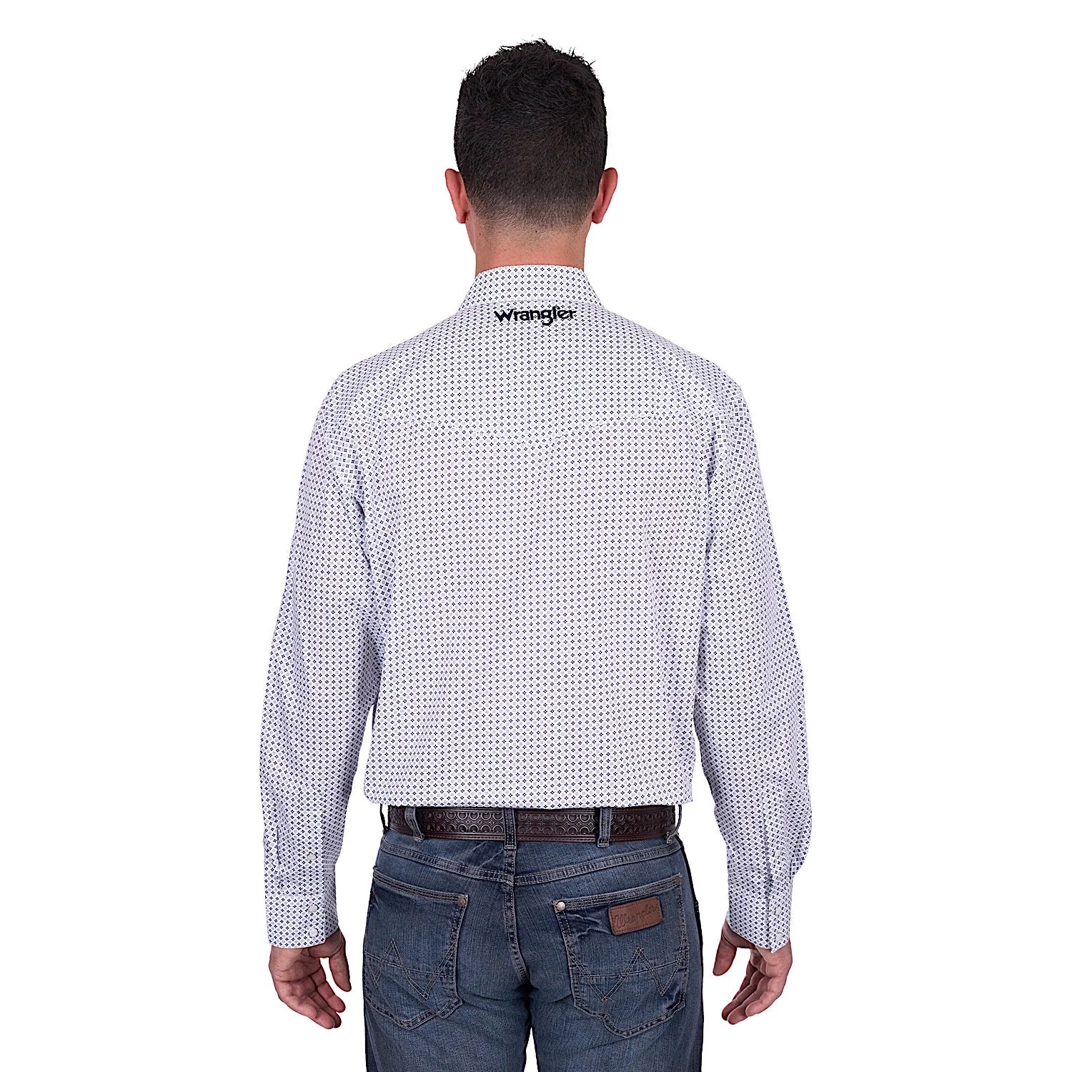 Wrangler Men's Brent Logo Shirt - White/Navy - Image 4