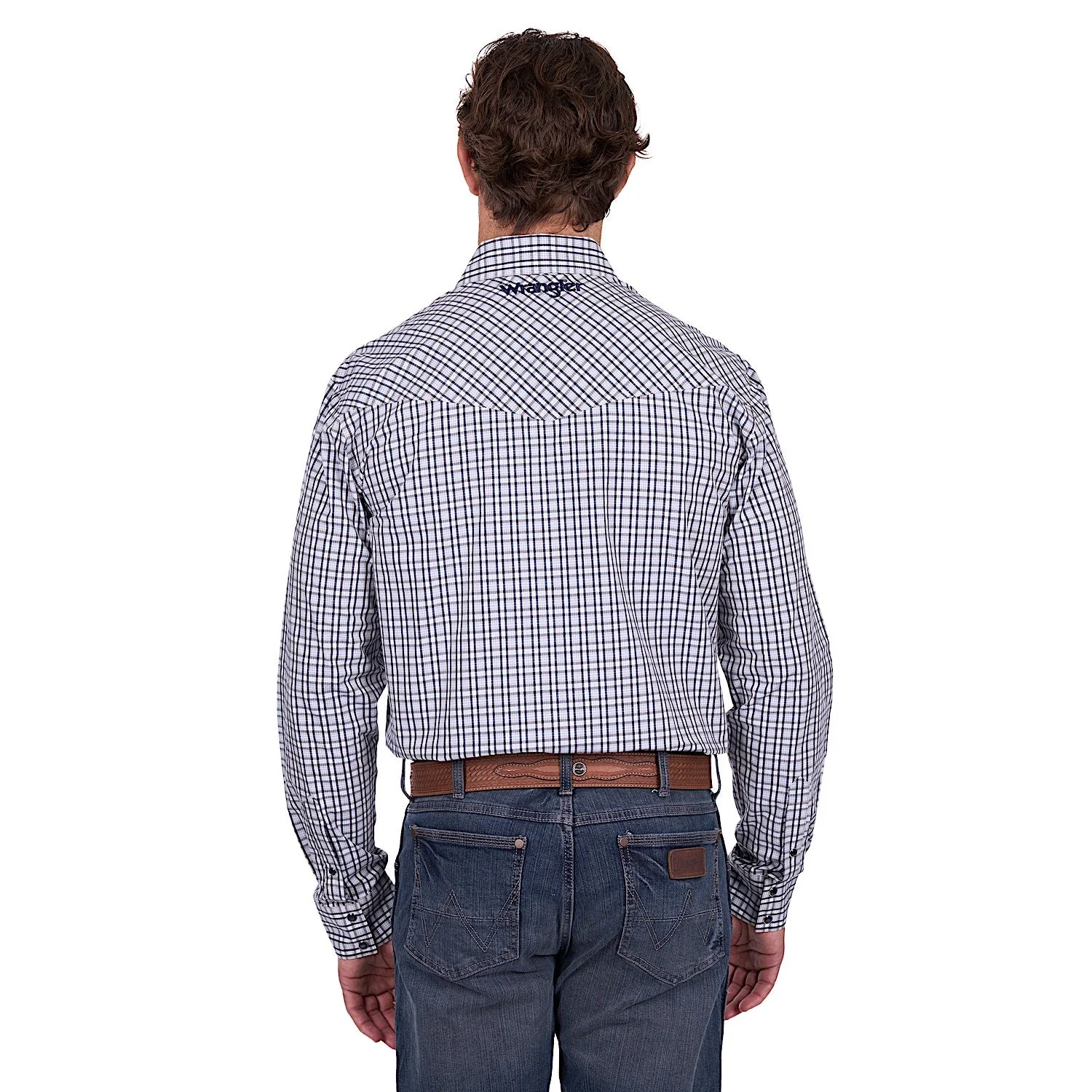 Wrangler Men's Carl Shirt - Navy/Tan - Image 4