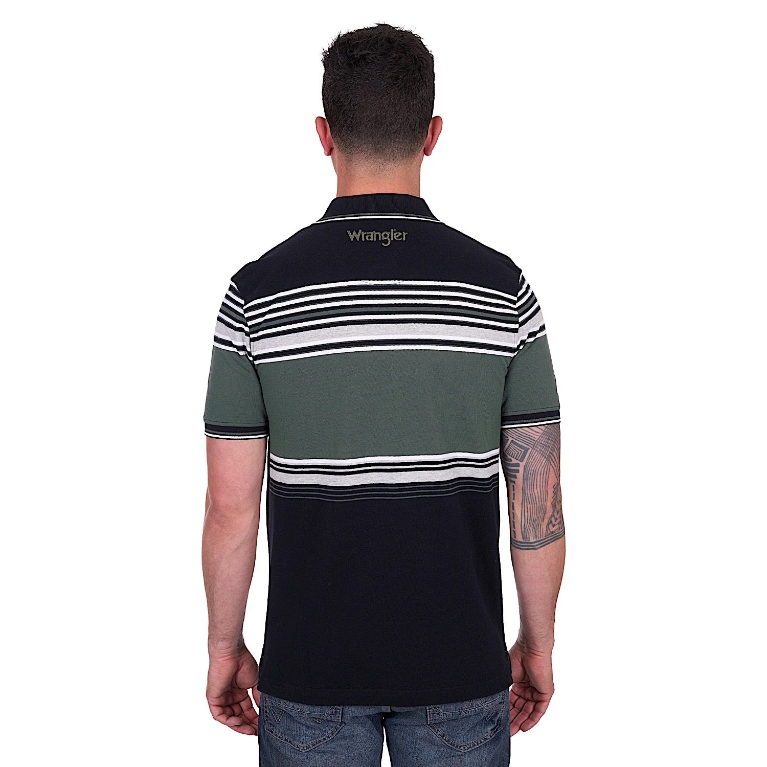 Wrangler Men's Chris Polo - Black/Cypress - Image 3