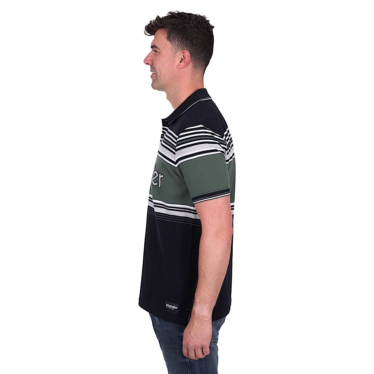 Wrangler Men's Chris Polo - Black/Cypress - Image 5