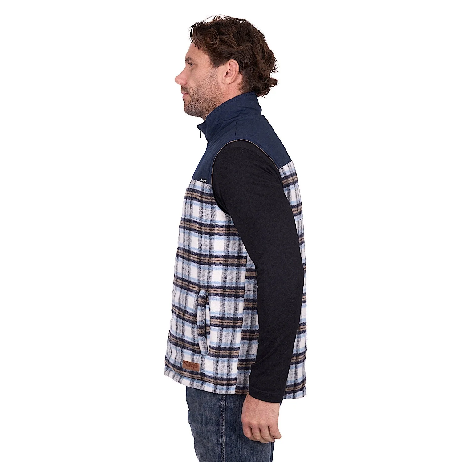 Wrangler Men's Dean Reversible Vest - Navy/Tan - Image 5