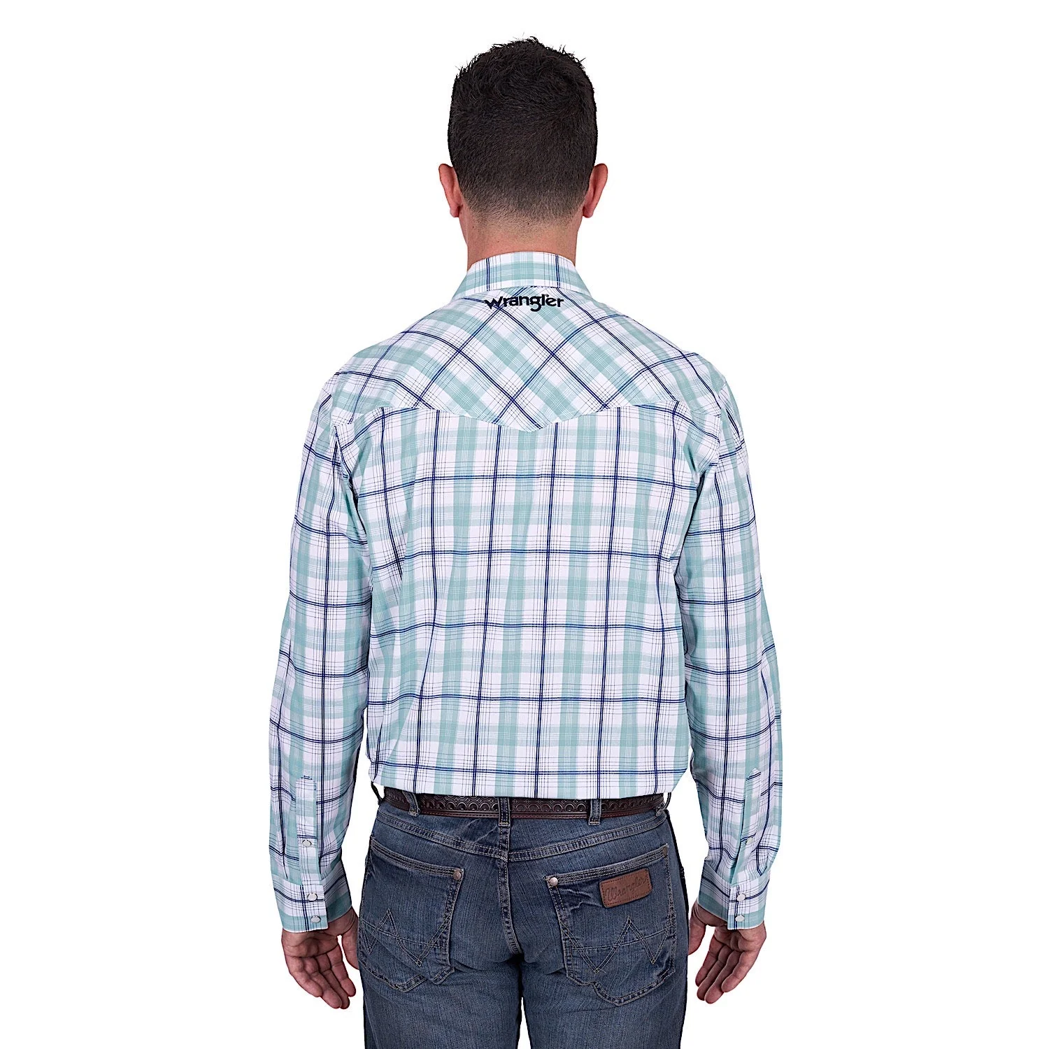 Wrangler Men's Jacob Shirt - Green/White - Image 4