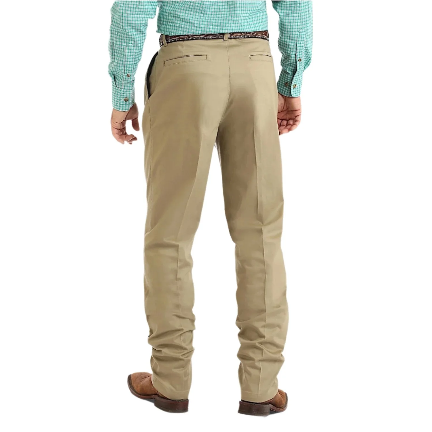 Wrangler Men's Casual Pleated Front Relaxed Fit Pants - Khaki - Image 3