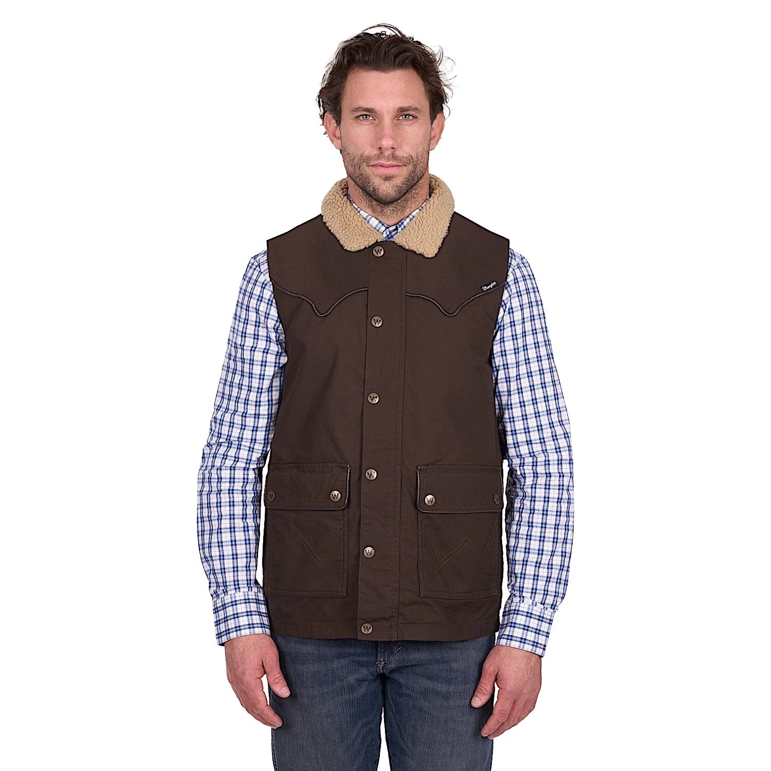 Wrangler Men's Jerome Vest - Chocolate