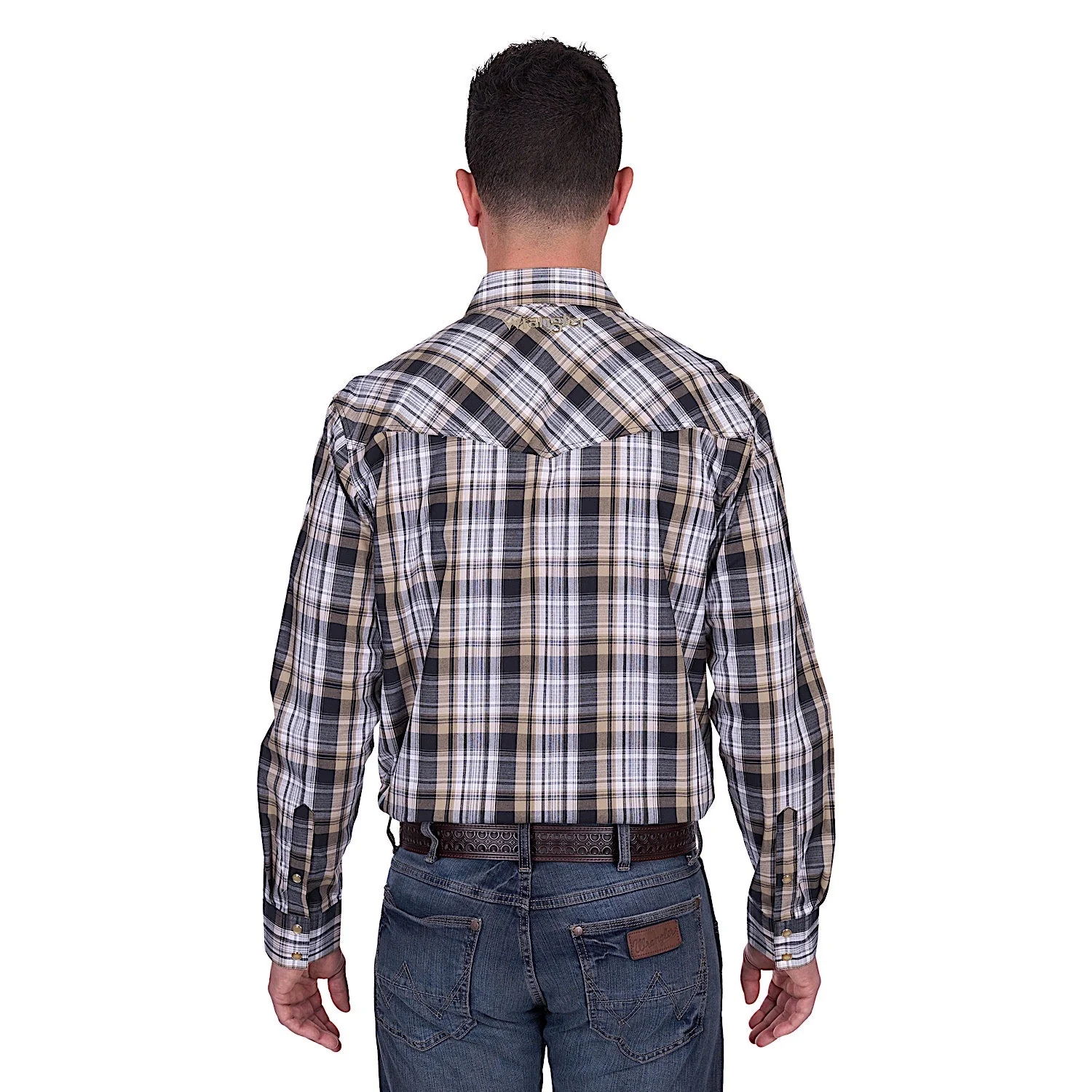 Wrangler Men's Joel Shirt - Black/Tan - Image 3